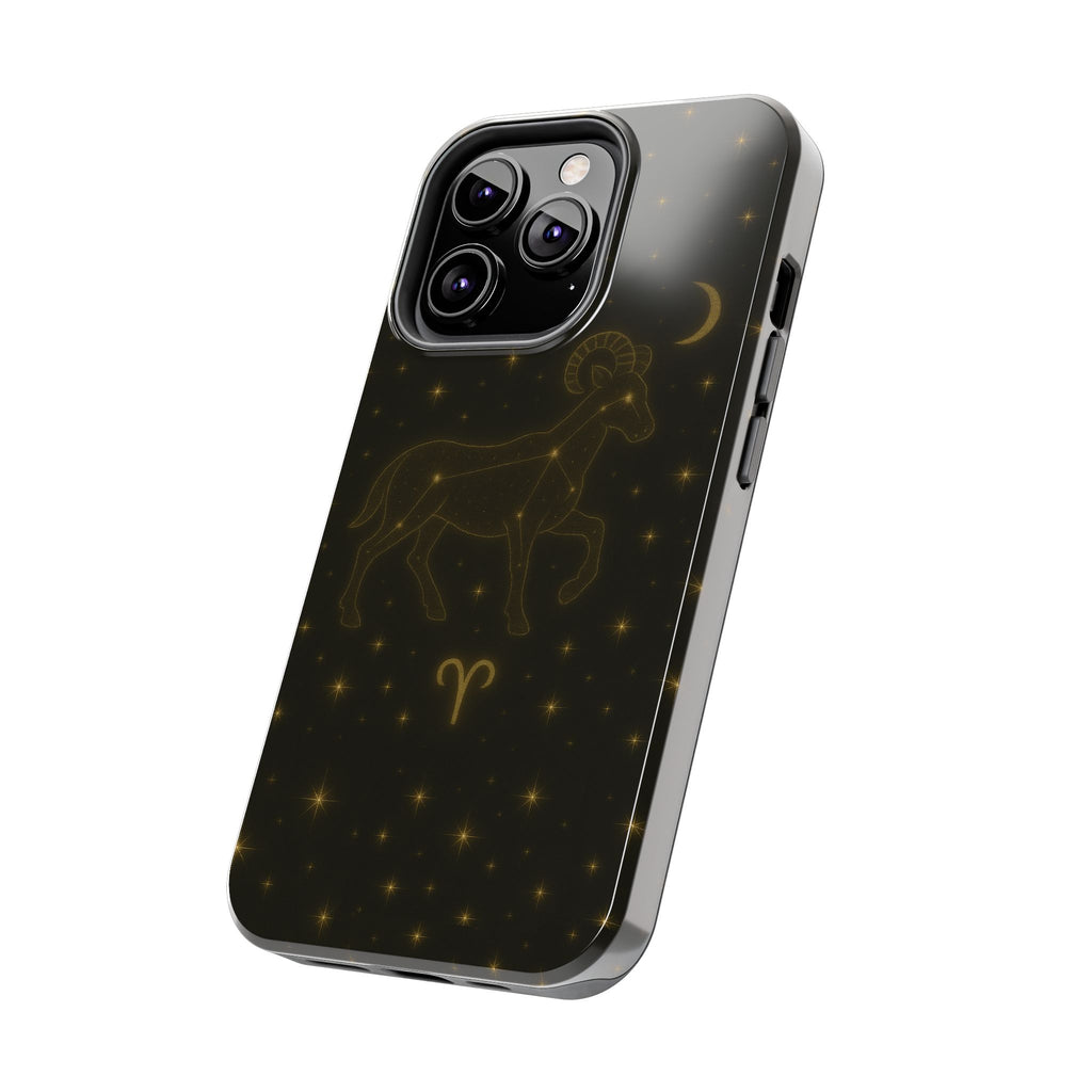 Aries Constellation Tough Phone Case — Zodiac Ram Star Map Design