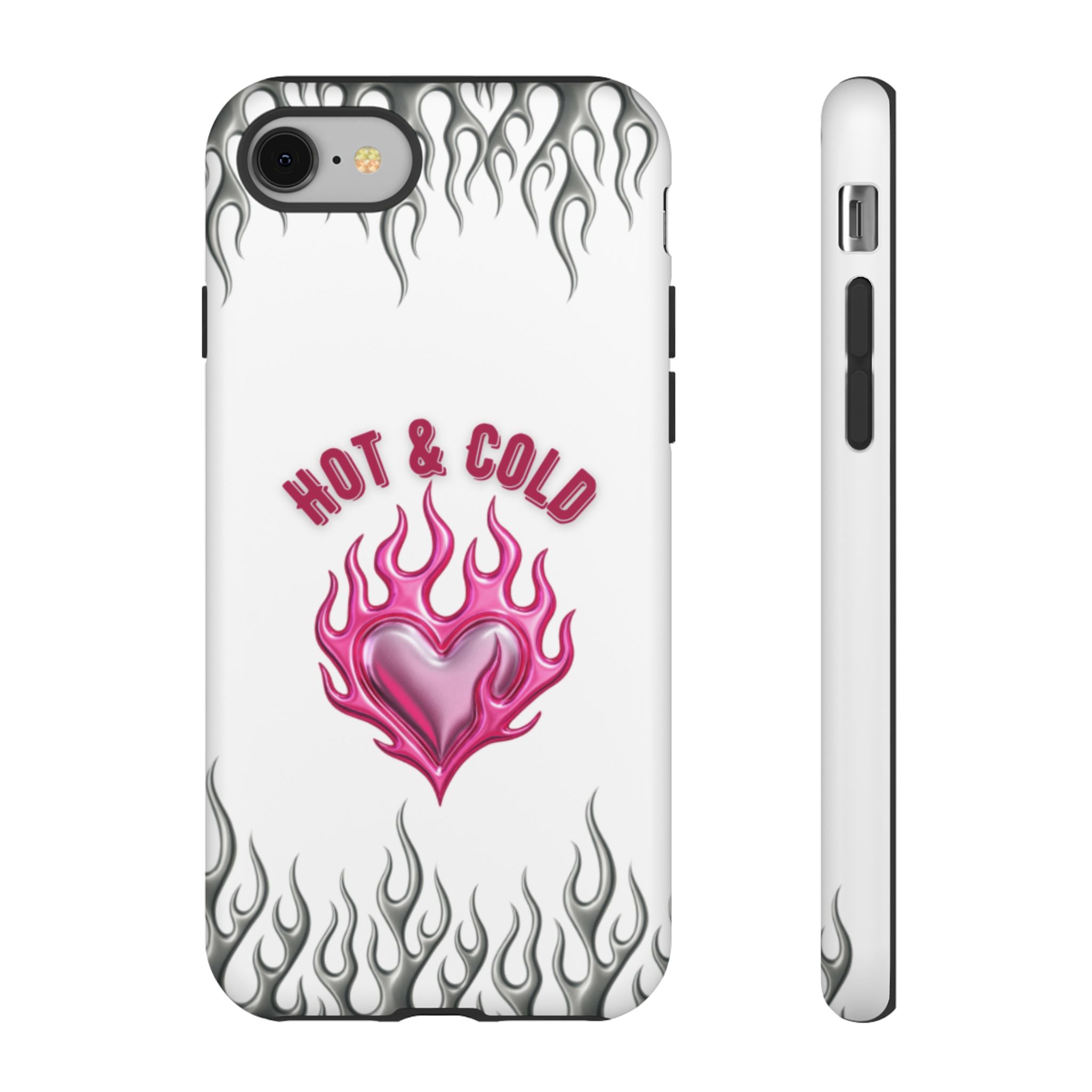 Hot & Cold Pink Flame Tough Phone Case