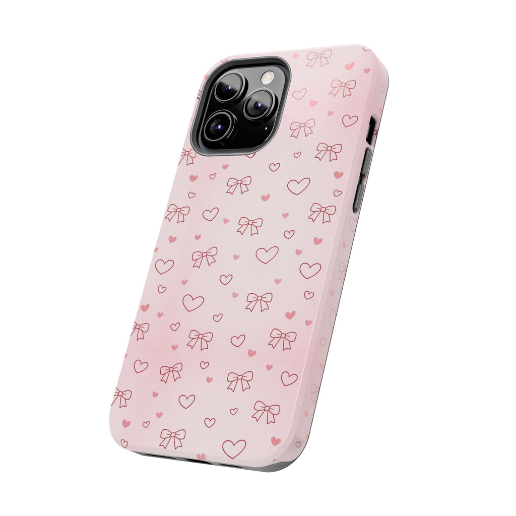 Pink Hearts & Bows Phone Case