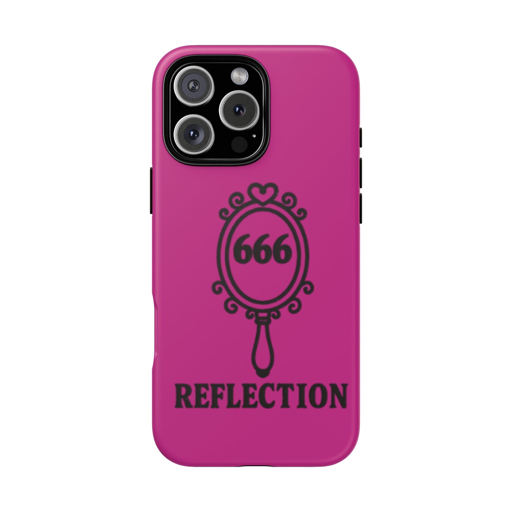 Black & Pink 666 Reflection Phone Case