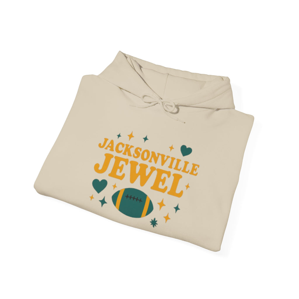 Jacksonville Jewel Football Hoodie — Retro Sparkle Fan Sweatshirt