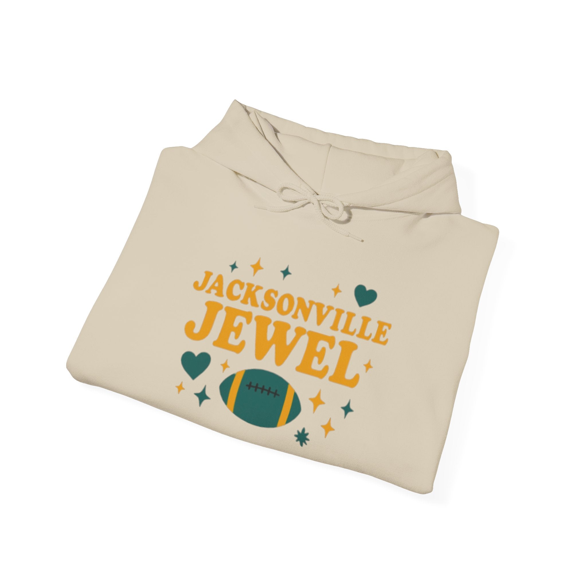 Jacksonville Jewel Football Hoodie — Retro Sparkle Fan Sweatshirt