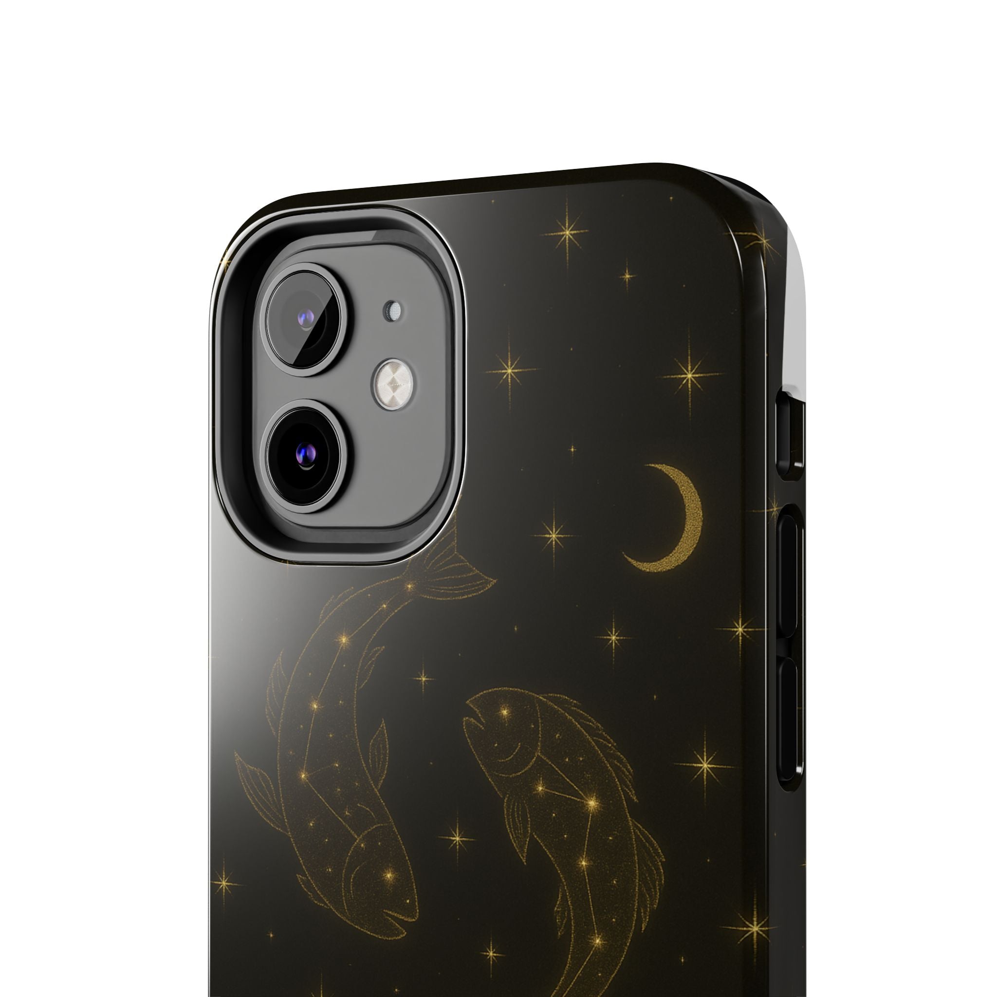 Pisces Zodiac Tough Phone Case — Gold Koi Constellation Design