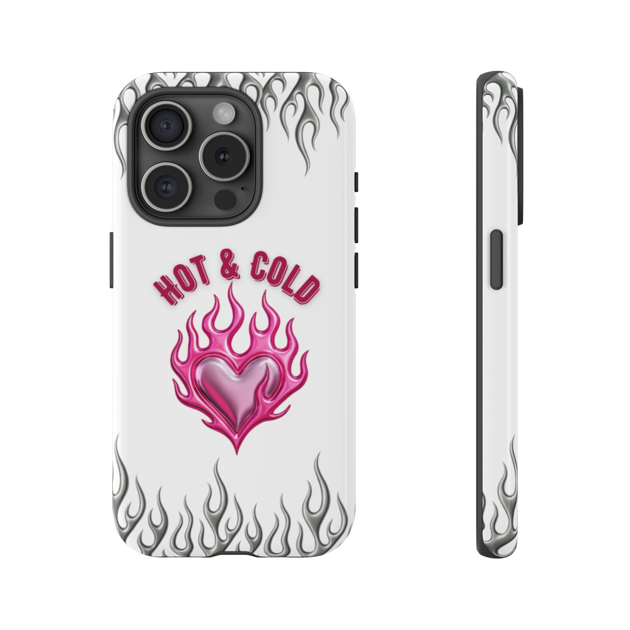 Hot & Cold Pink Flame Tough Phone Case