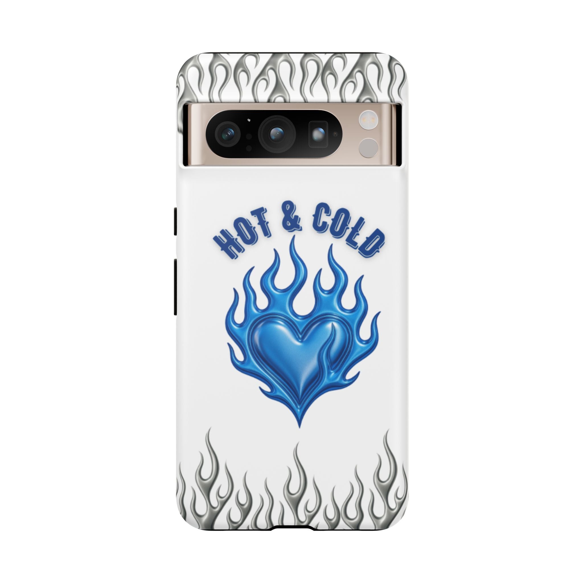Hot & Cold Blue Flame Heart Phone Case
