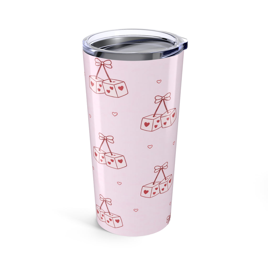 20oz Tumbler Insulated Heart Dice