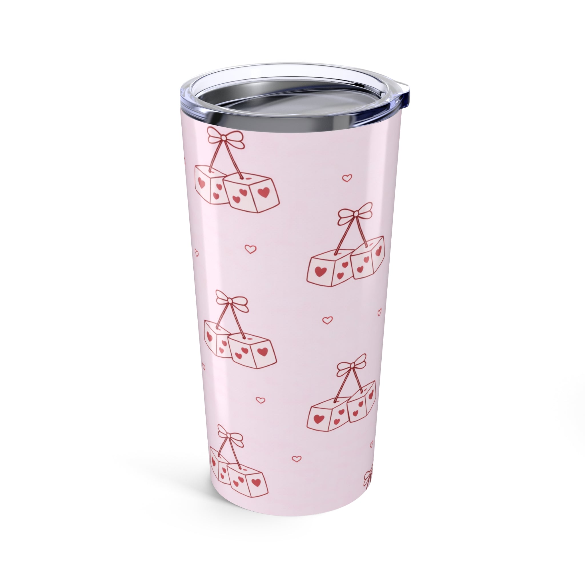 20oz Tumbler Insulated Heart Dice