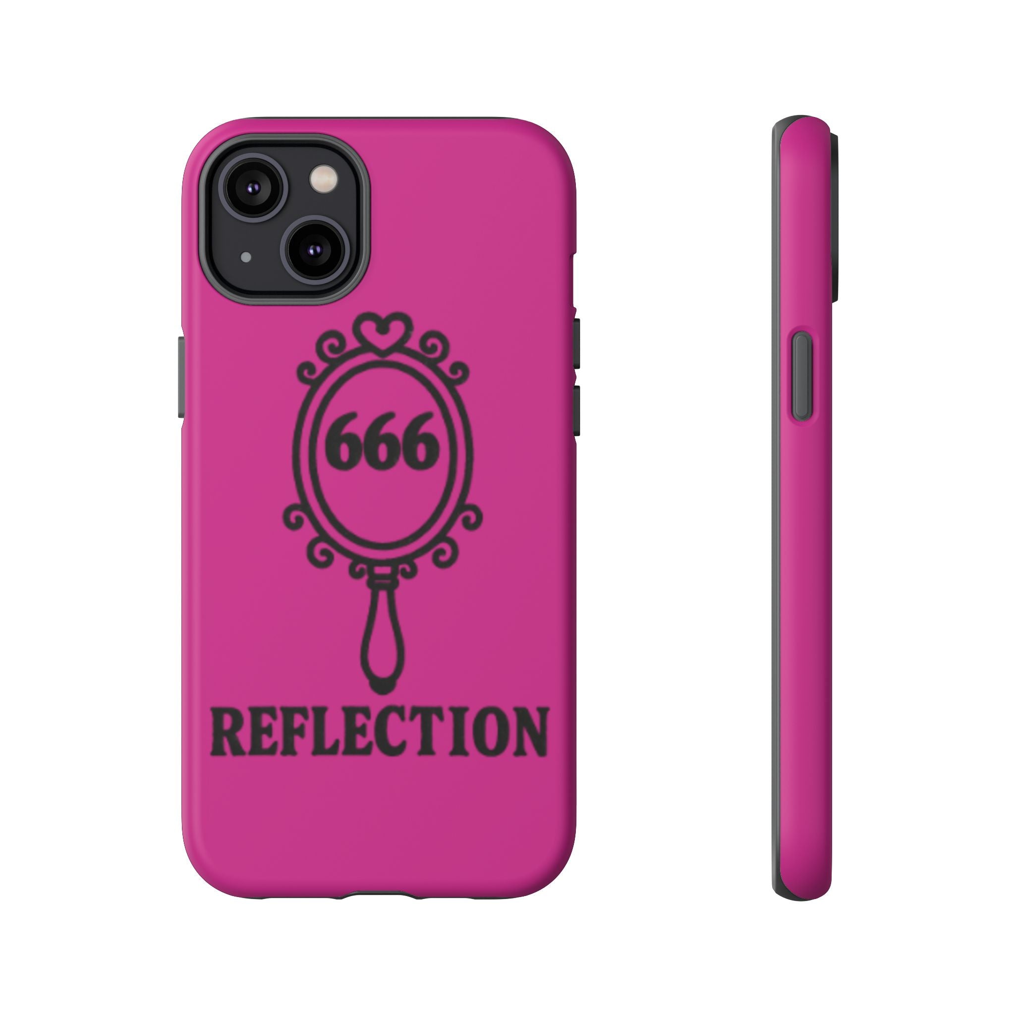 Black & Pink 666 Reflection Phone Case