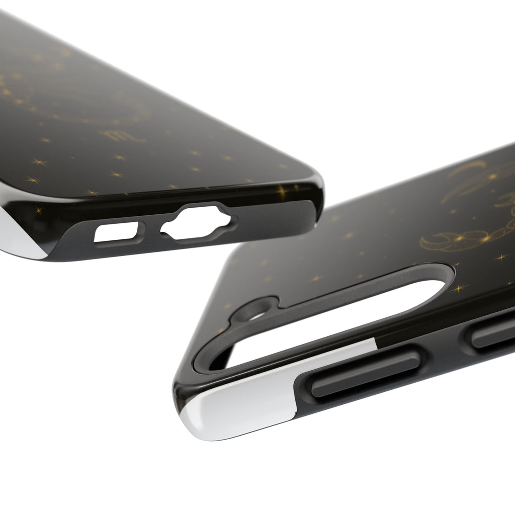 Scorpio Constellation Tough Phone Case — Black & Gold Zodiac Protection