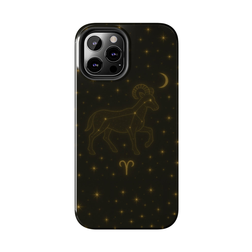 Aries Constellation Tough Phone Case — Zodiac Ram Star Map Design