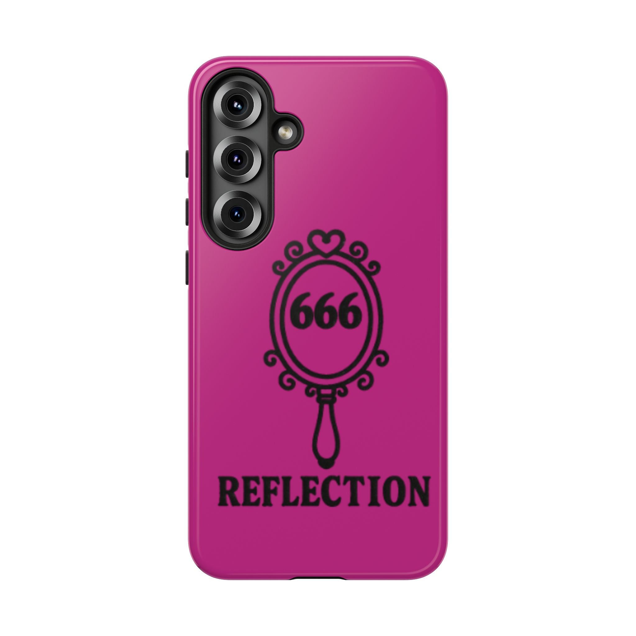 Black & Pink 666 Reflection Phone Case