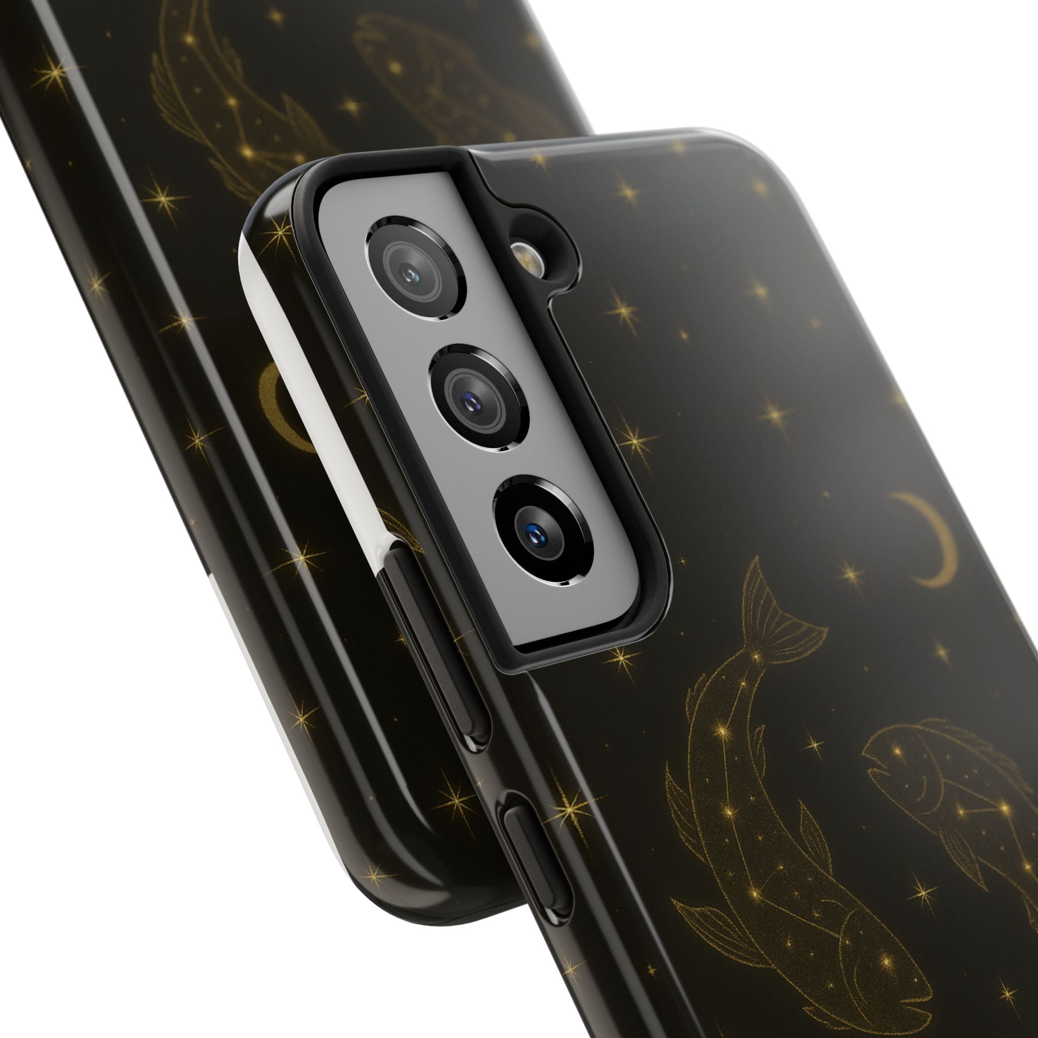 Pisces Zodiac Tough Phone Case — Gold Koi Constellation Design