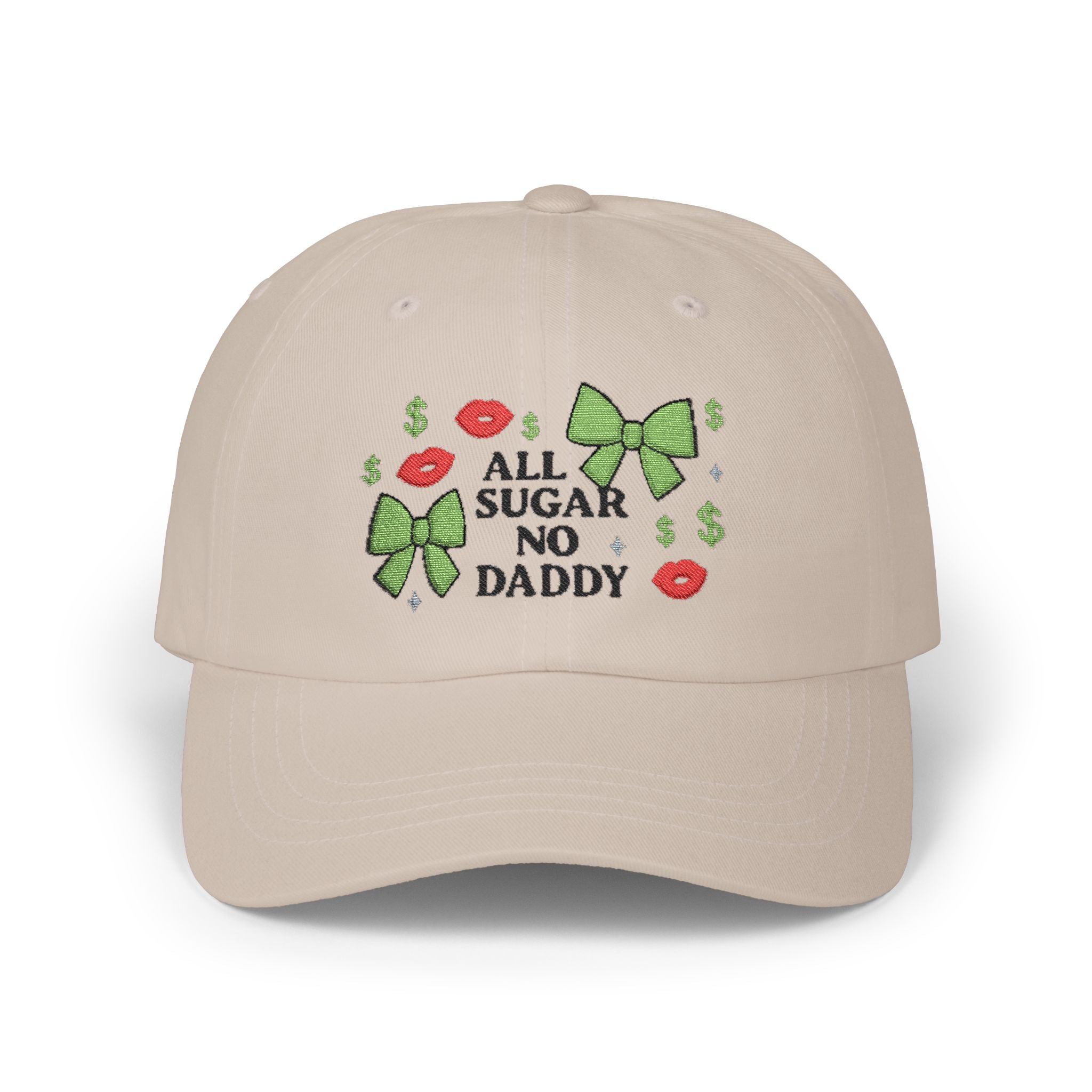 "All Sugar No Daddy" Money Bows Graphic Dad Cap