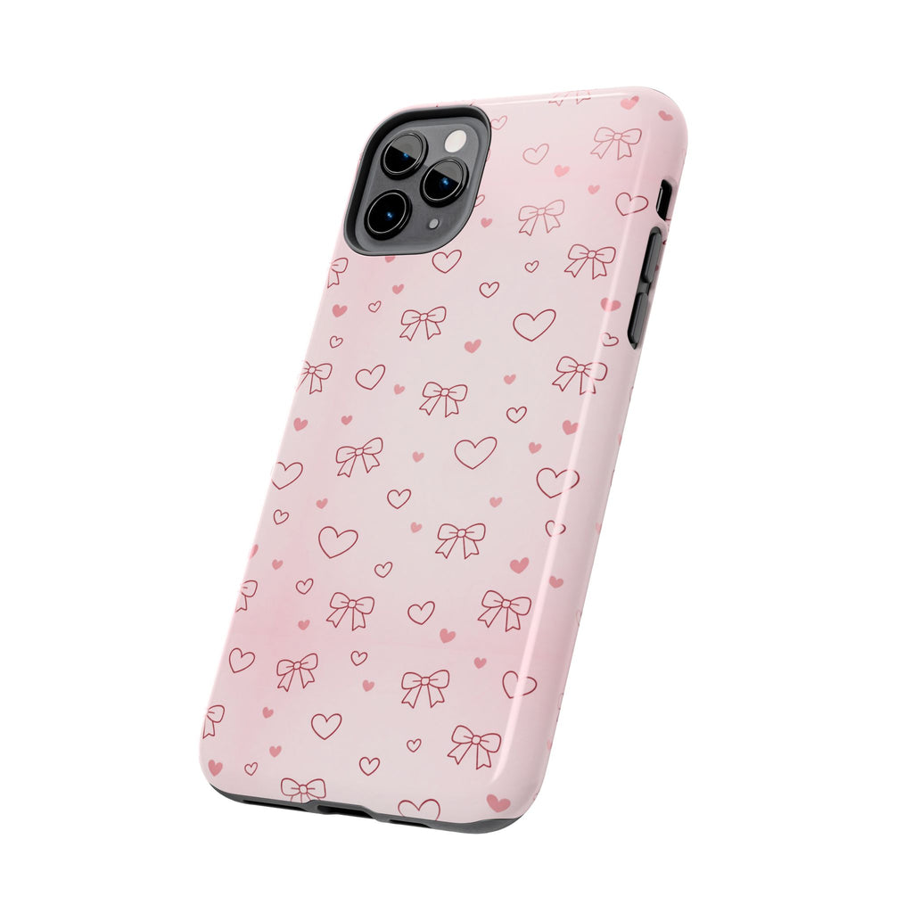 Pink Hearts & Bows Phone Case