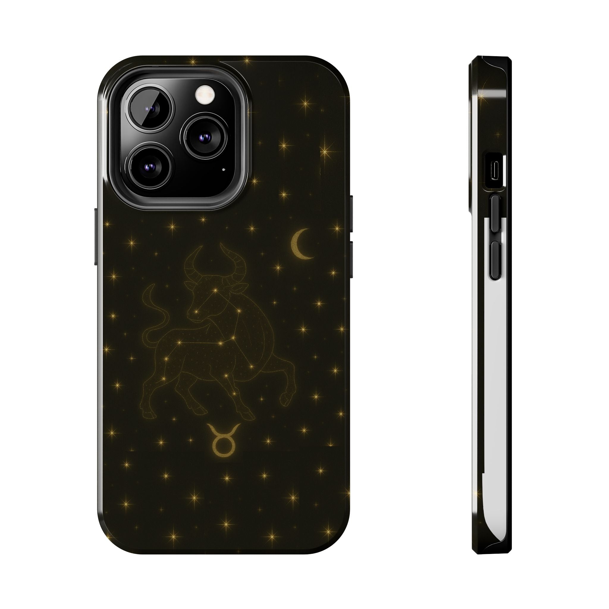 Taurus Constellation Tough Phone Case — Gold Zodiac Bull Phone Case
