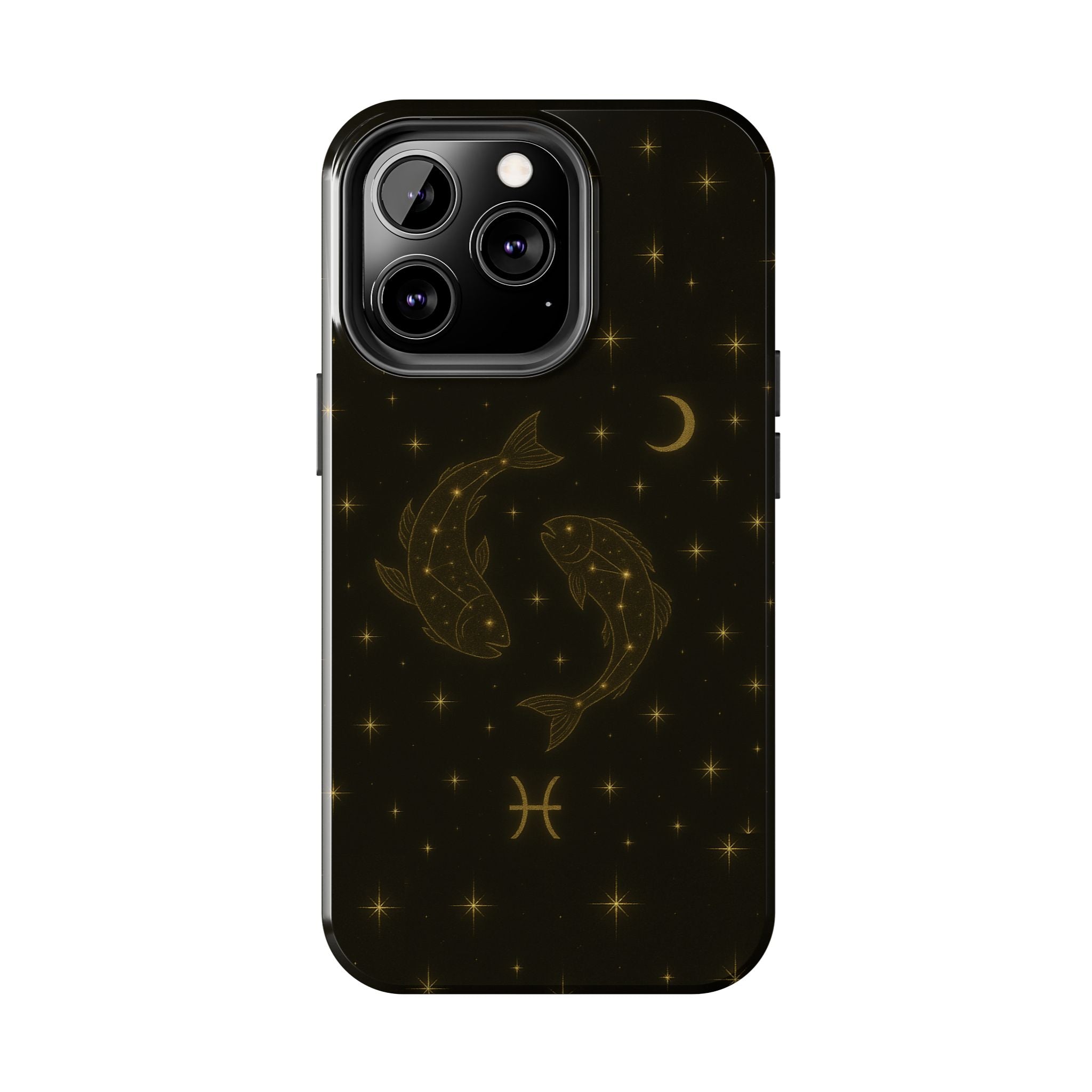 Pisces Zodiac Tough Phone Case — Gold Koi Constellation Design
