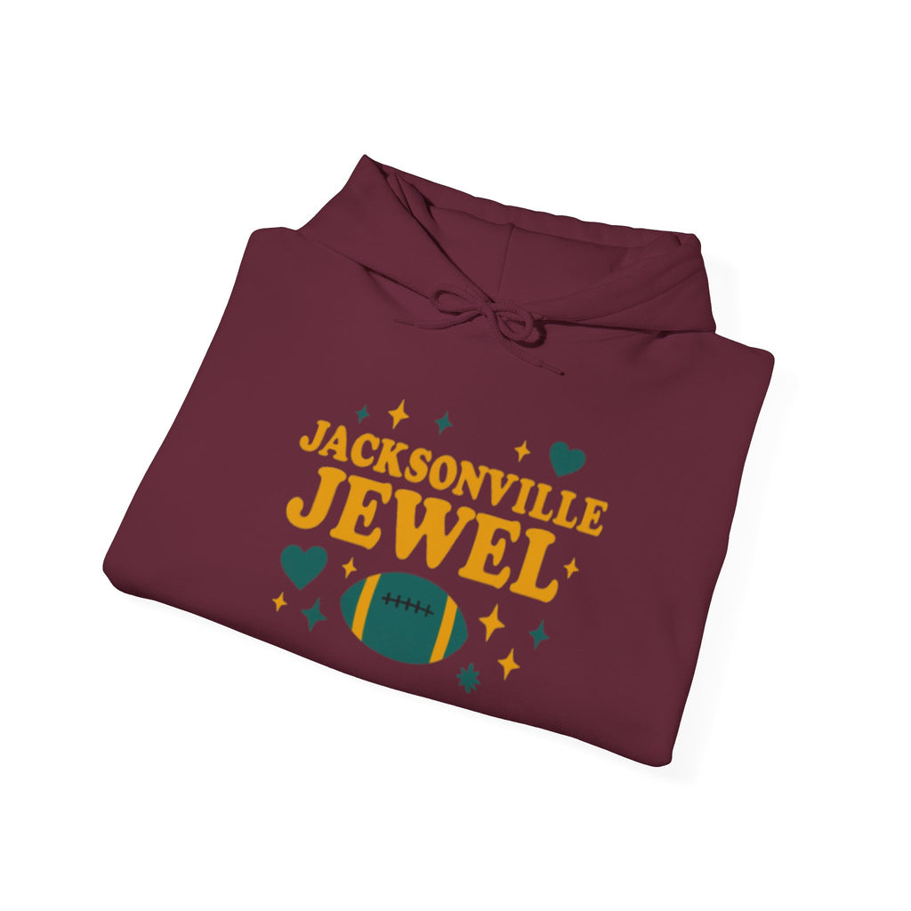Jacksonville Jewel Football Hoodie — Retro Sparkle Fan Sweatshirt