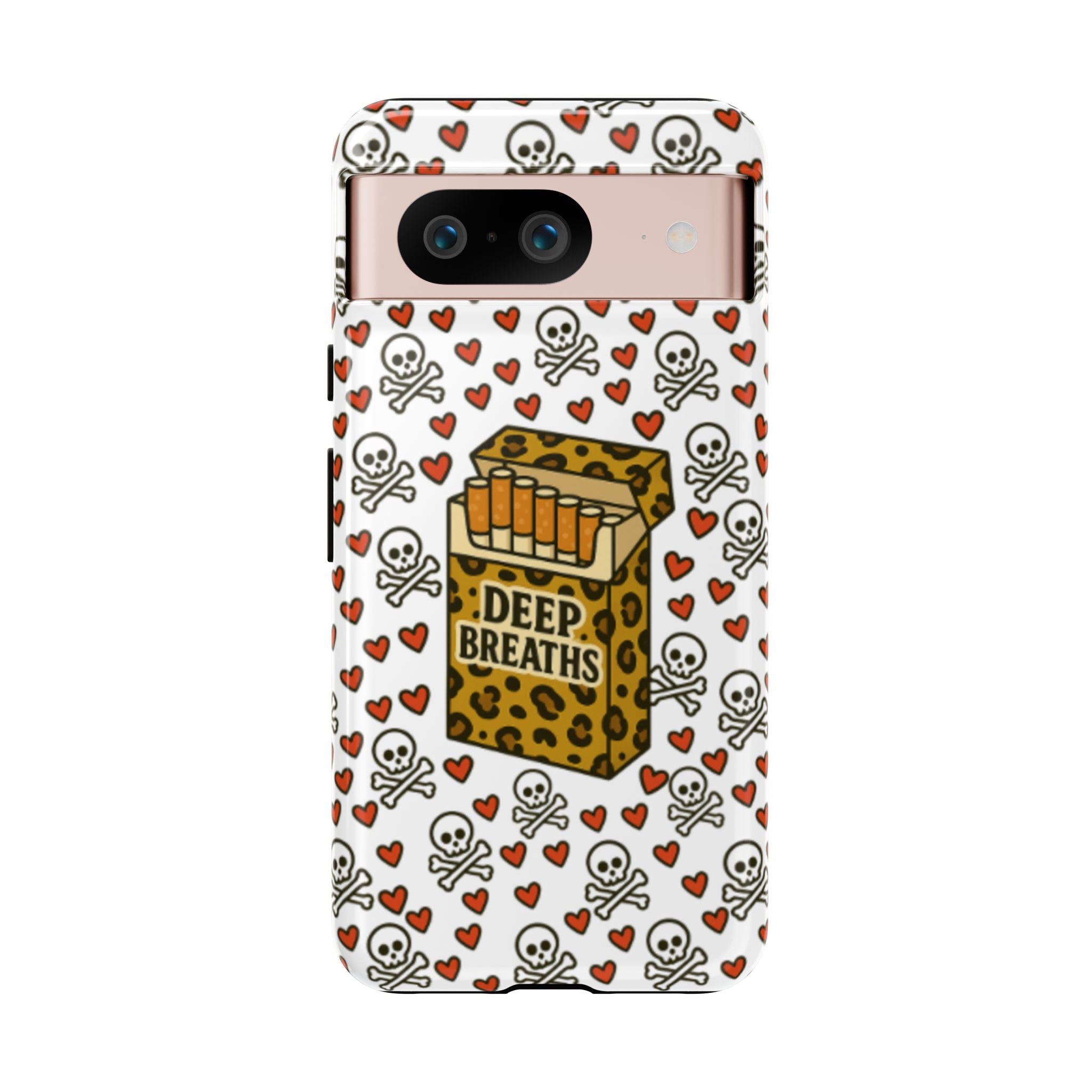 'Deep Breaths' Cigs & Skulls Phone Case