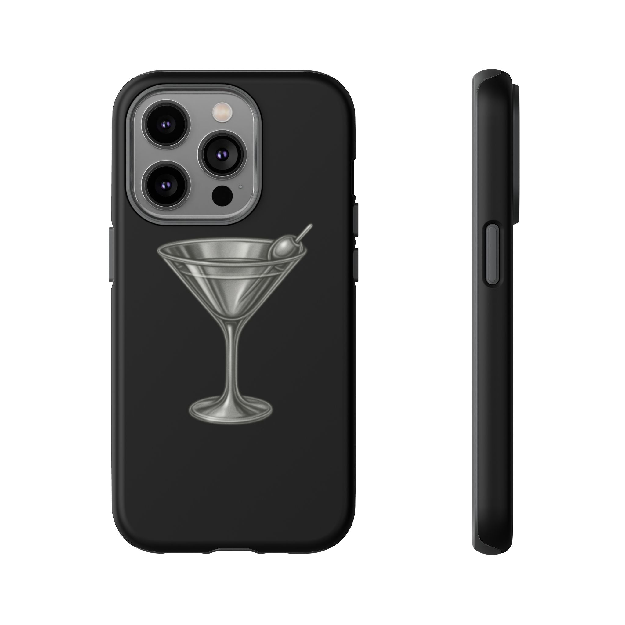 Silver Martini Tough Case Black