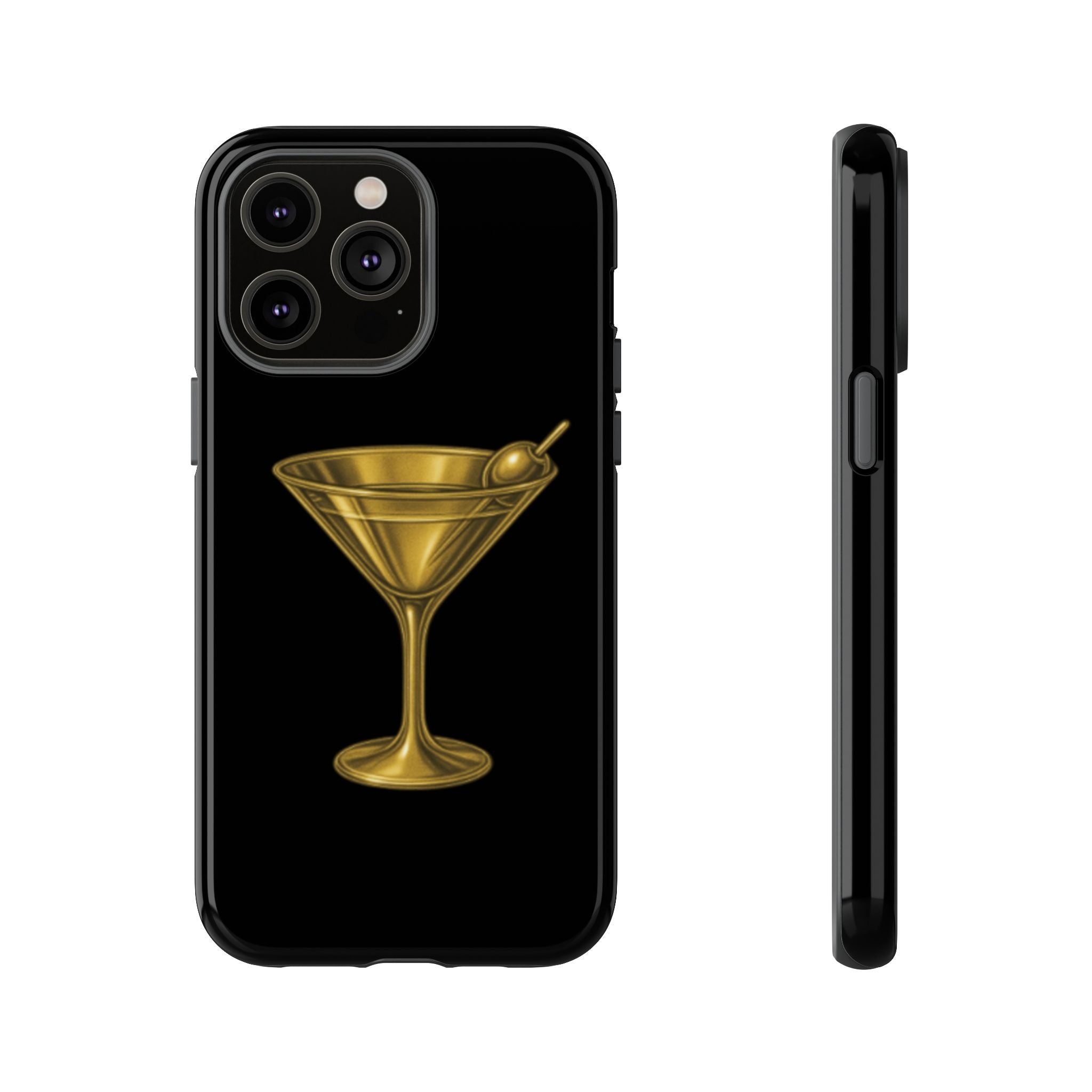 Gold Martini Tough Case Black