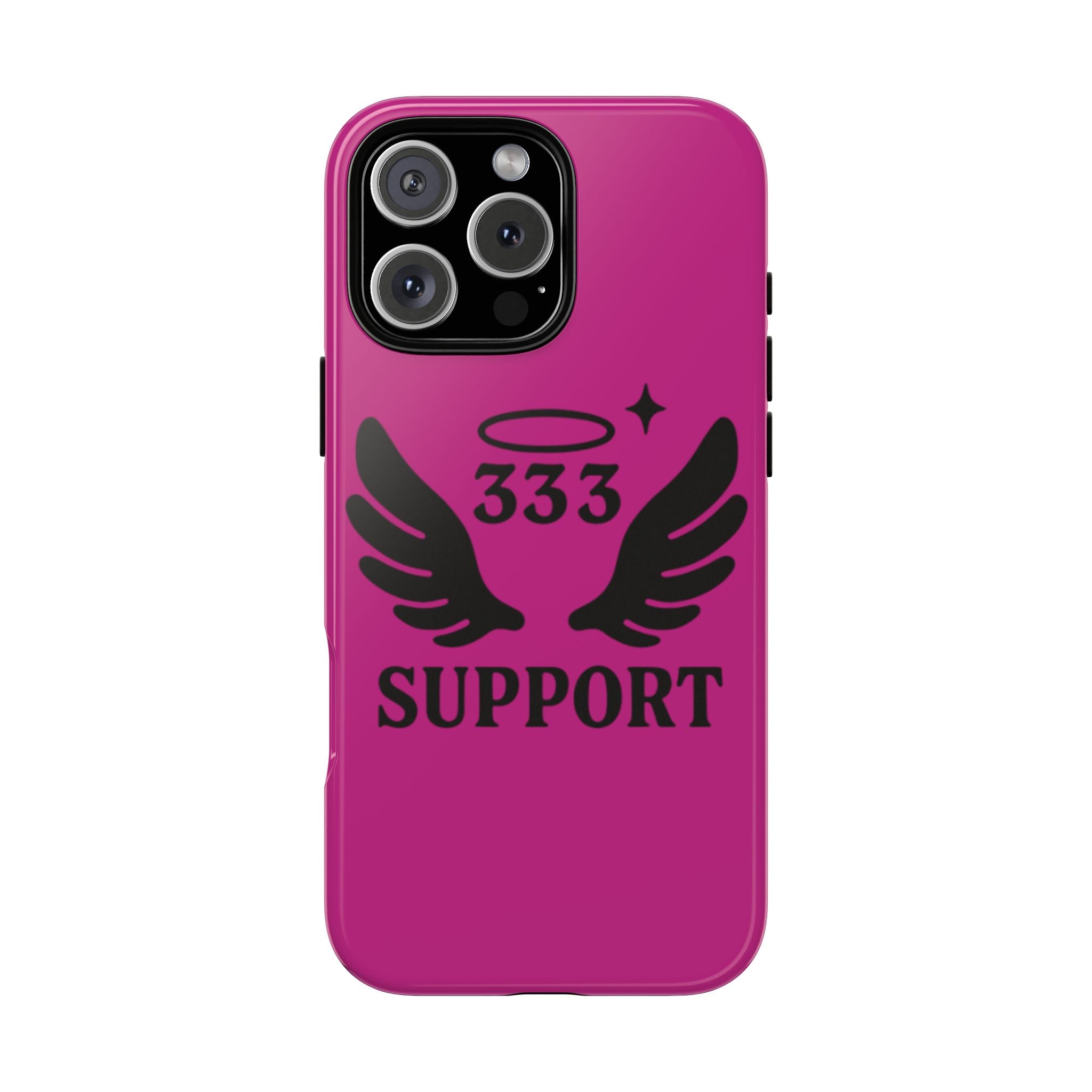 Black & Pink 333 Support Phone Case