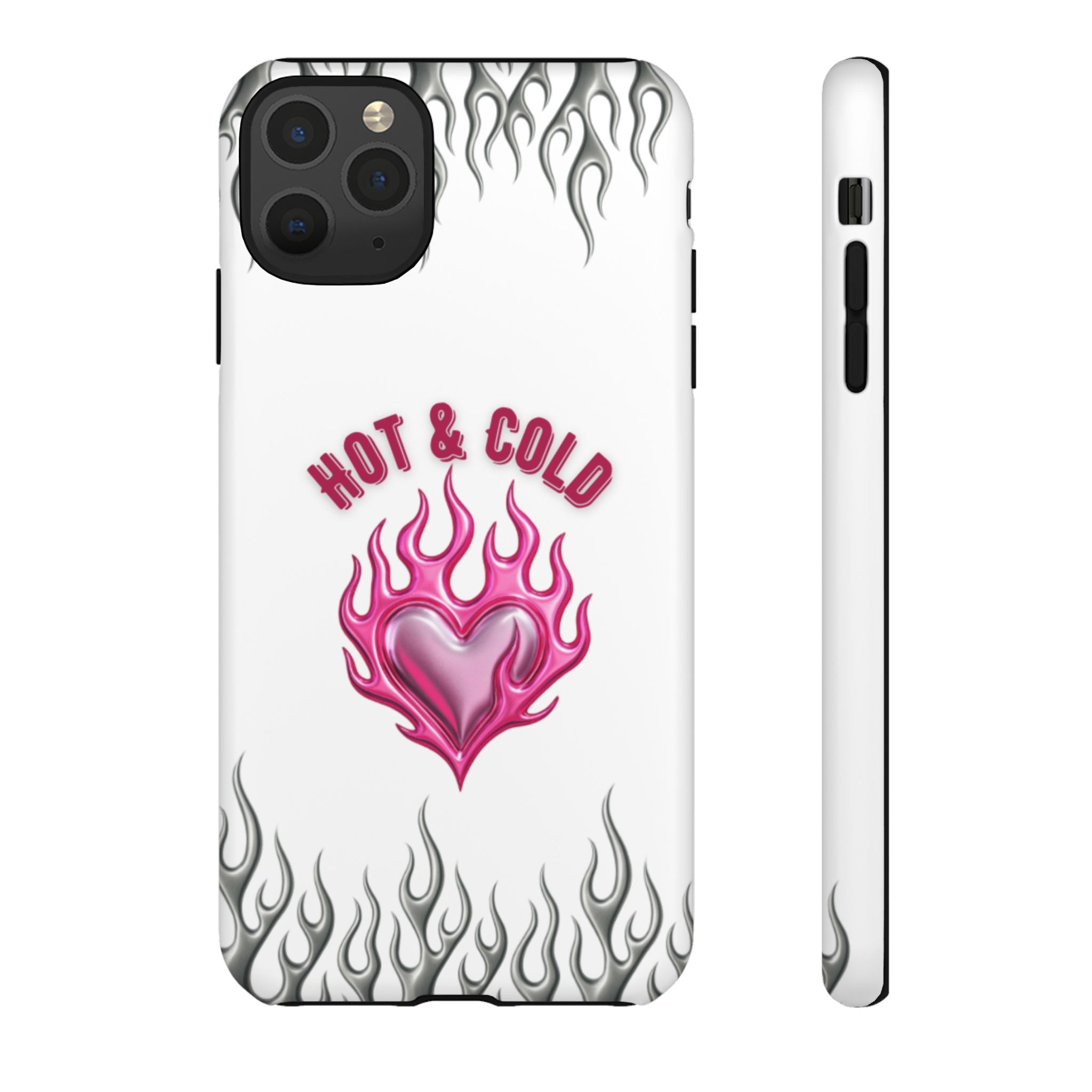Hot & Cold Pink Flame Tough Phone Case