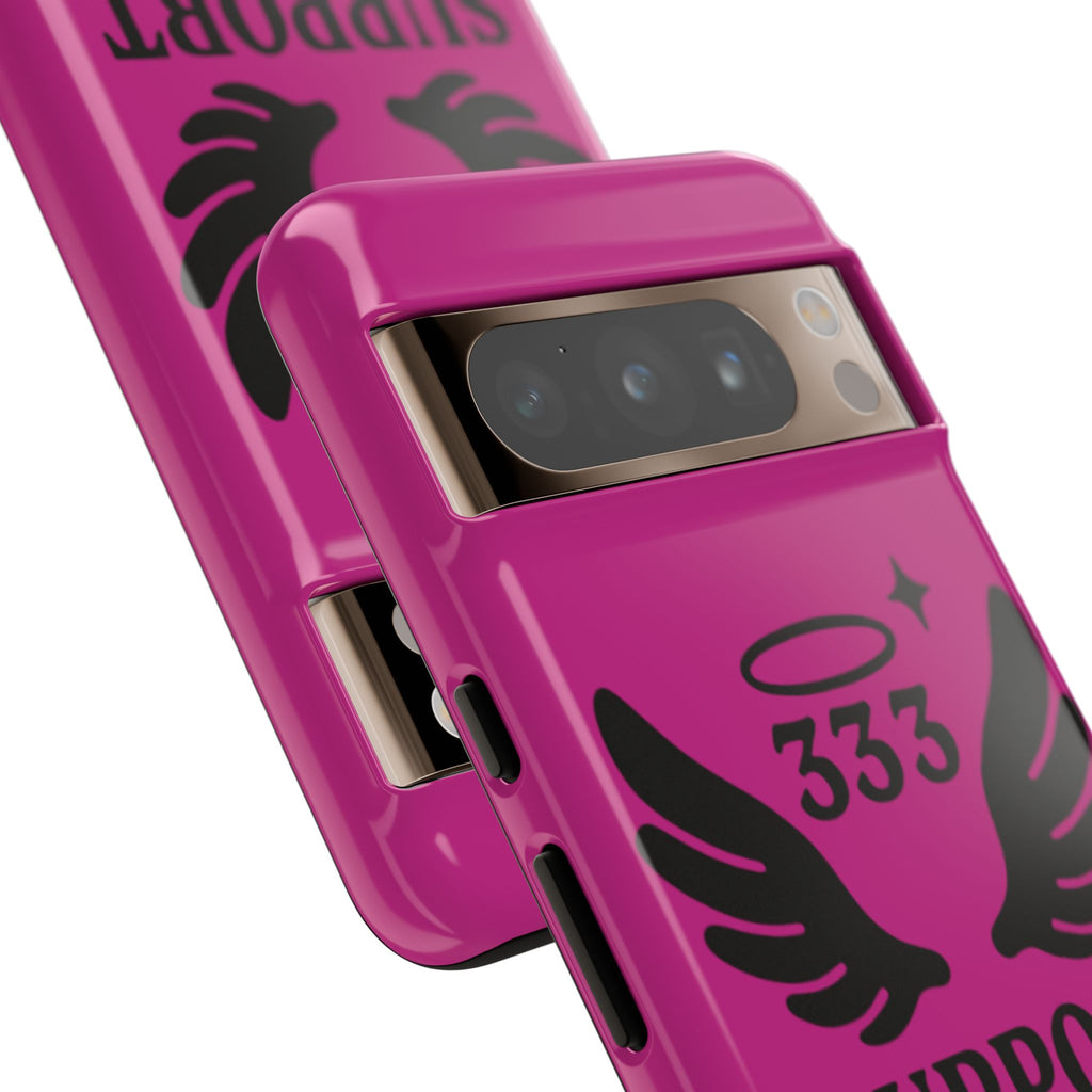 Black & Pink 333 Support Phone Case