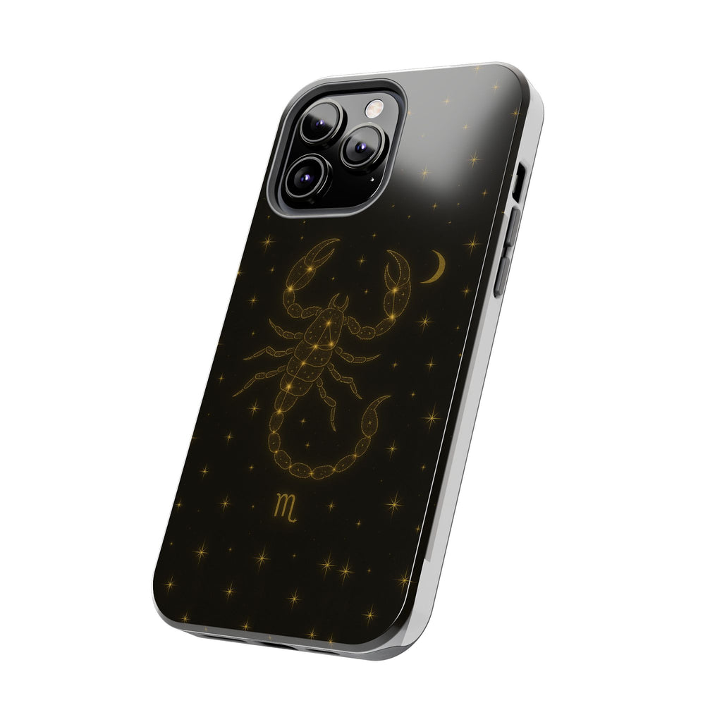 Scorpio Constellation Tough Phone Case — Black & Gold Zodiac Protection