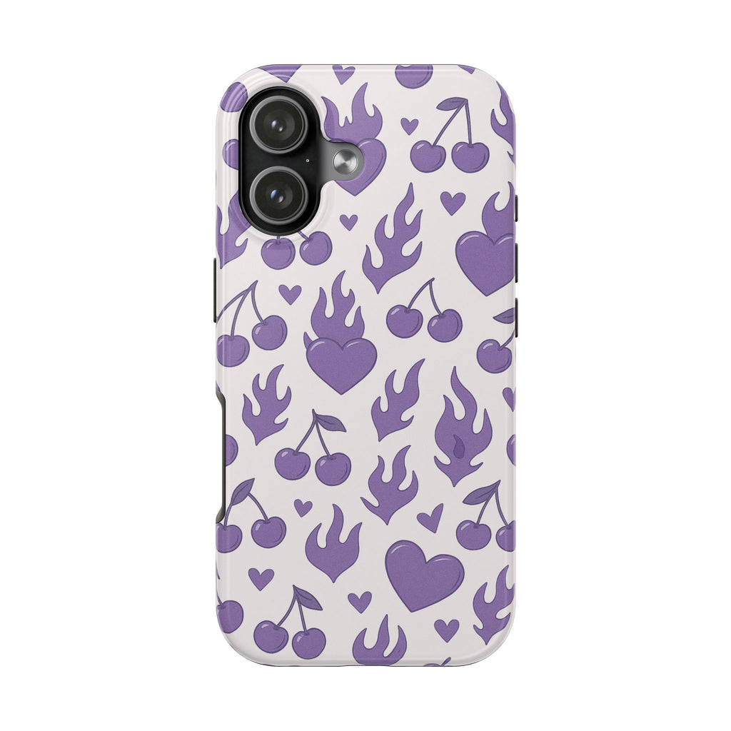 Purple Flaming Heart Phone Case