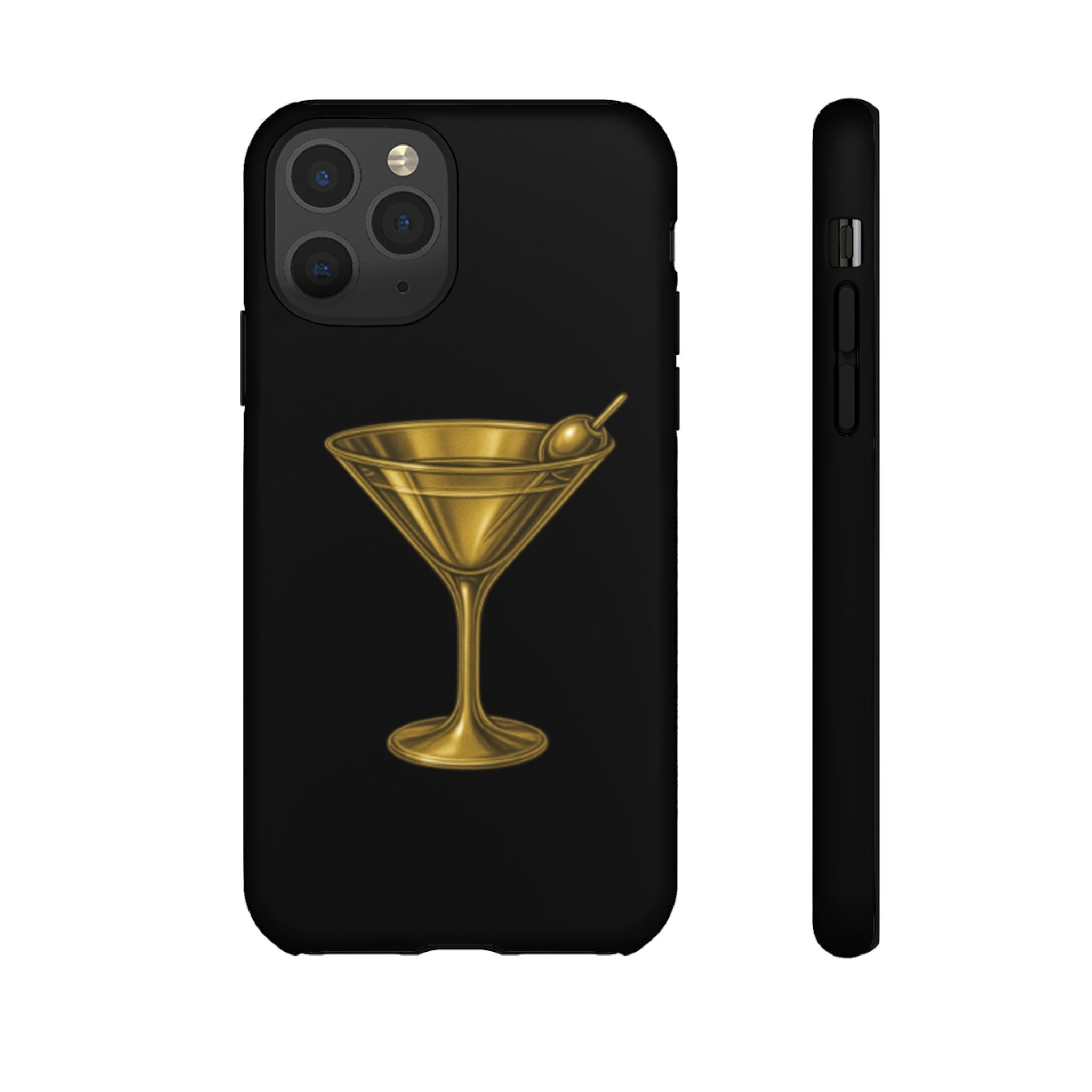Gold Martini Tough Case Black