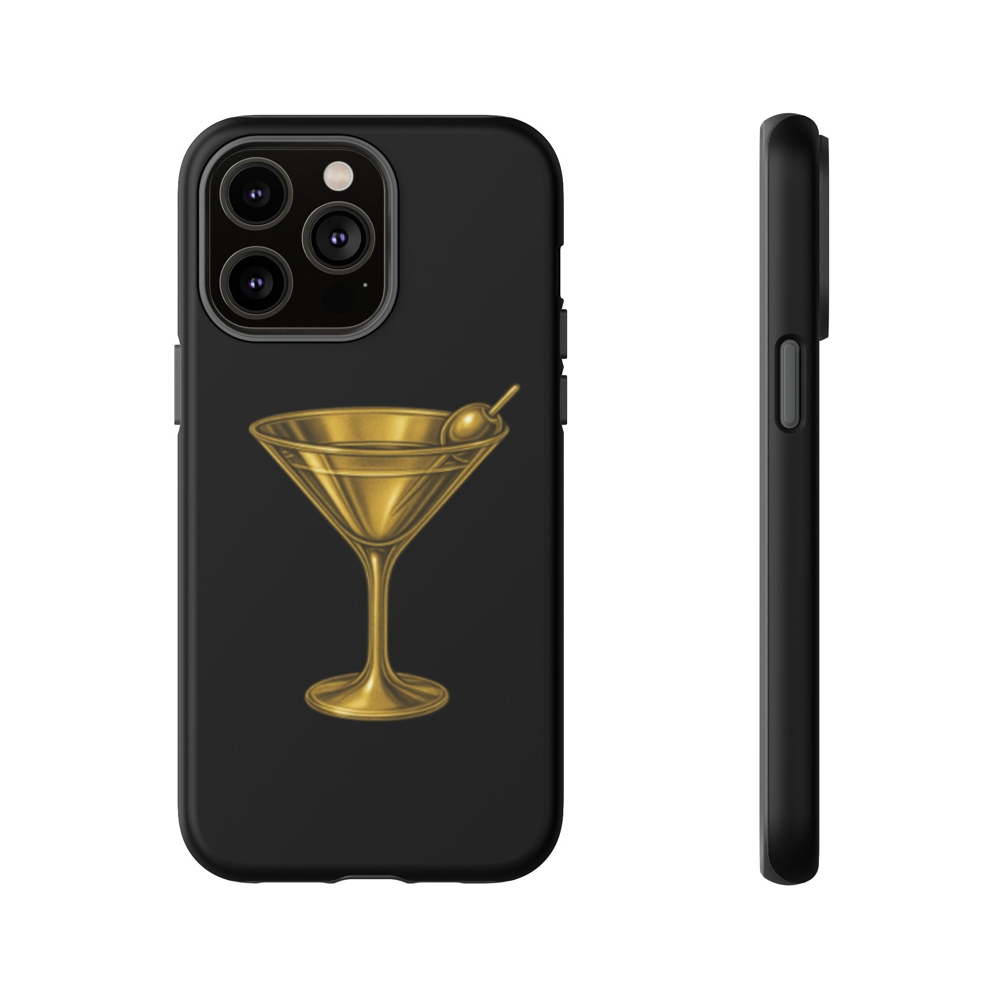 Gold Martini Tough Case Black