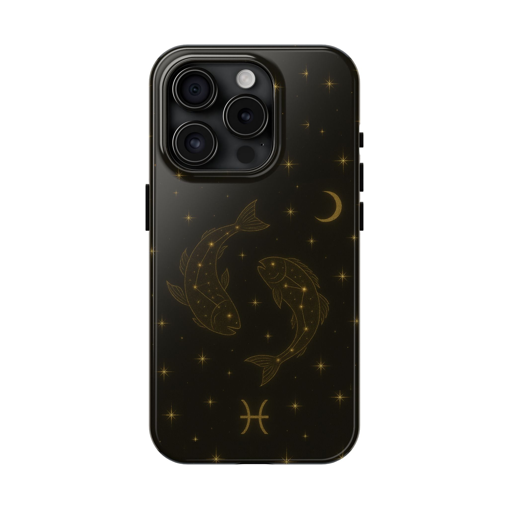 Pisces Zodiac Tough Phone Case — Gold Koi Constellation Design