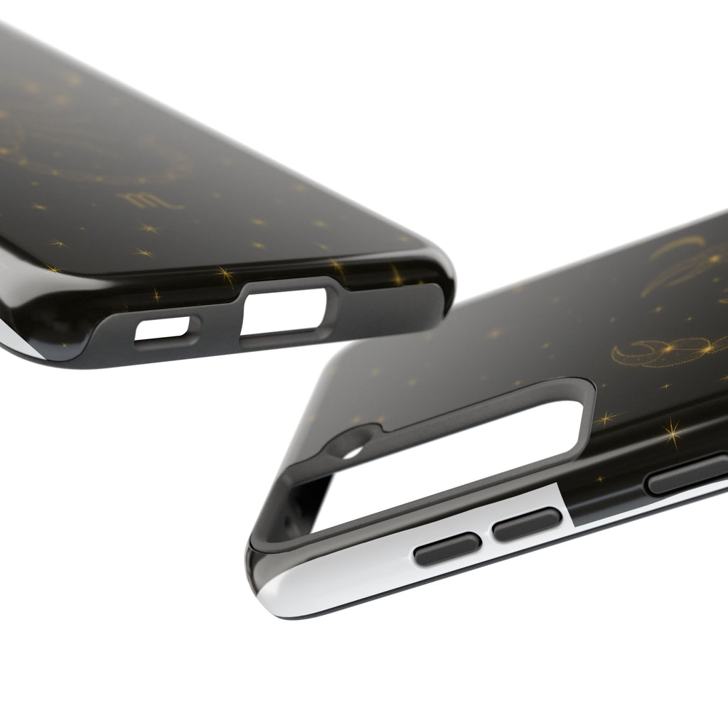 Scorpio Constellation Tough Phone Case — Black & Gold Zodiac Protection