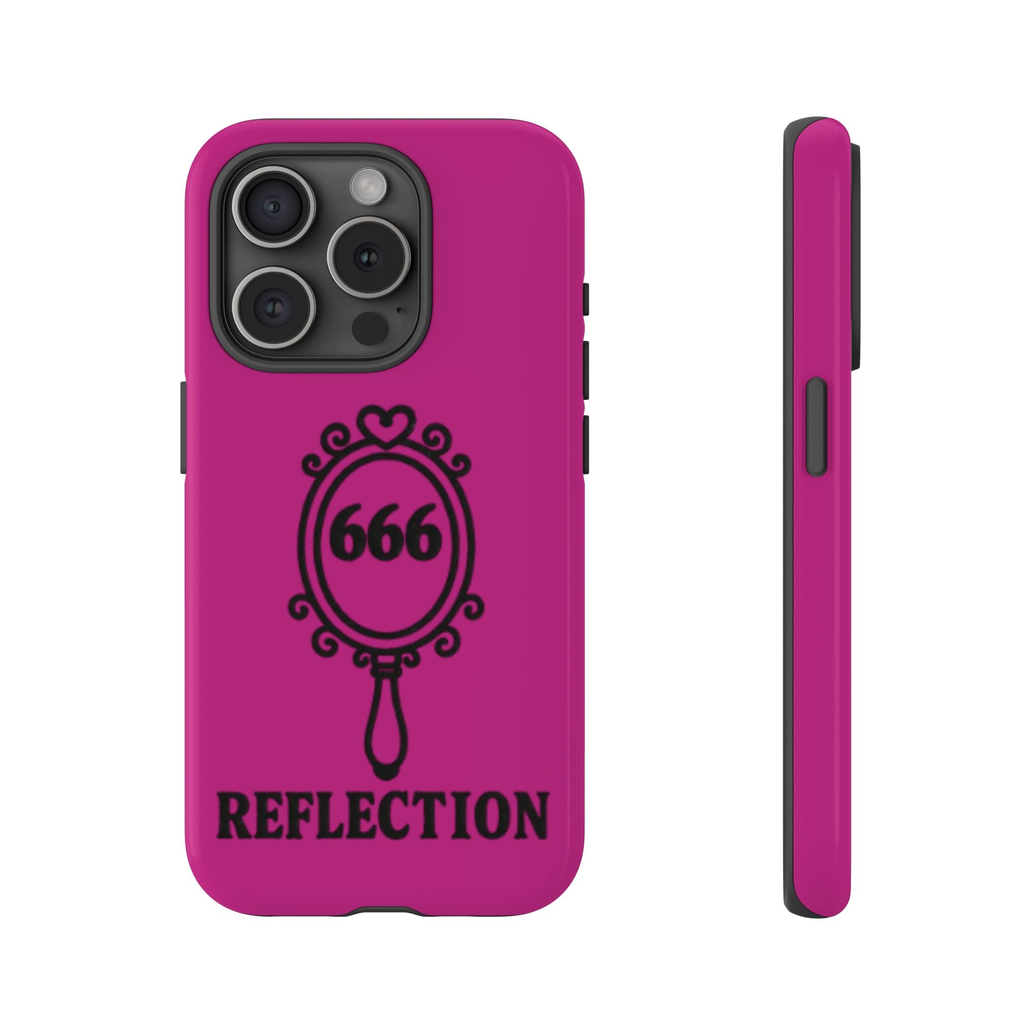 Black & Pink 666 Reflection Phone Case