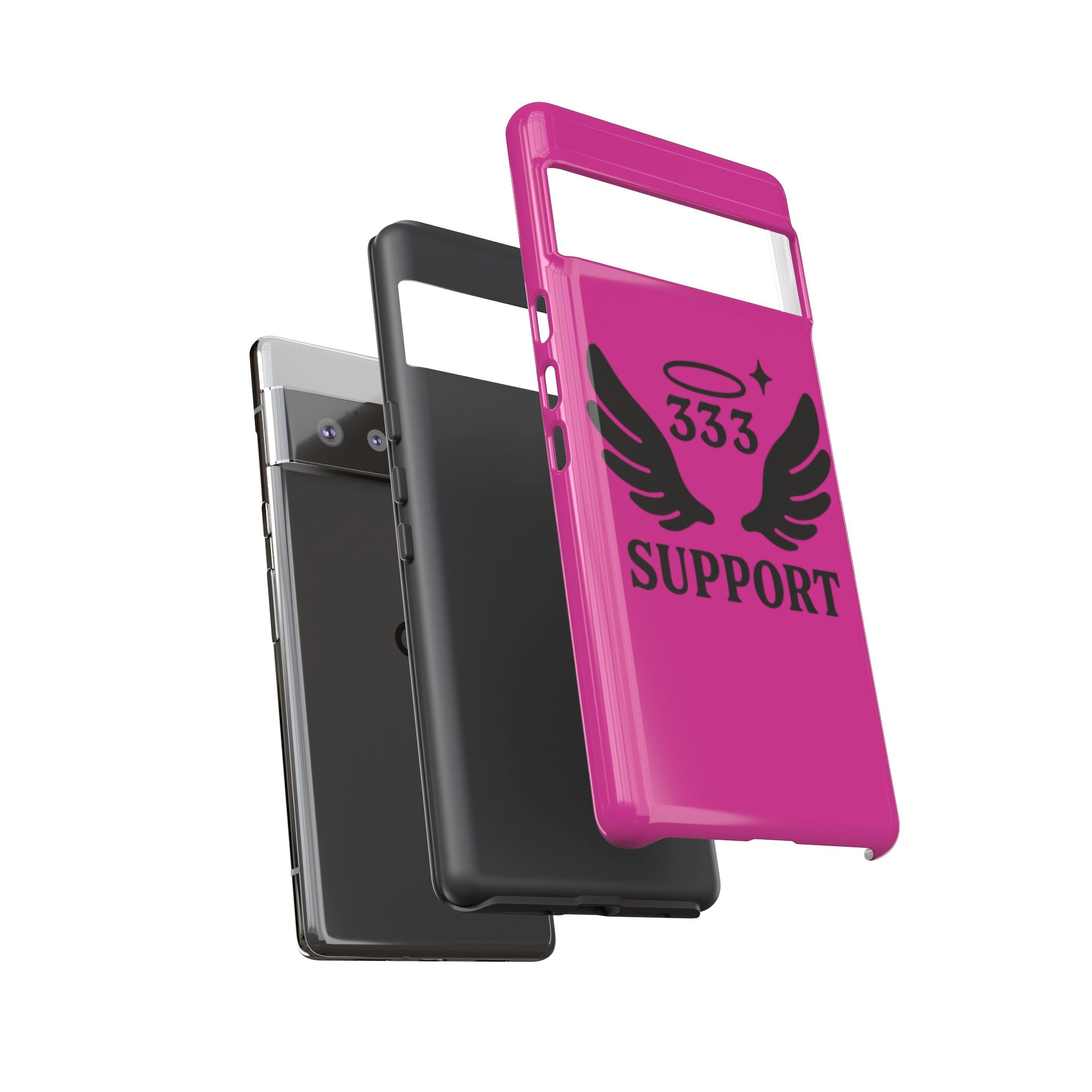 Black & Pink 333 Support Phone Case