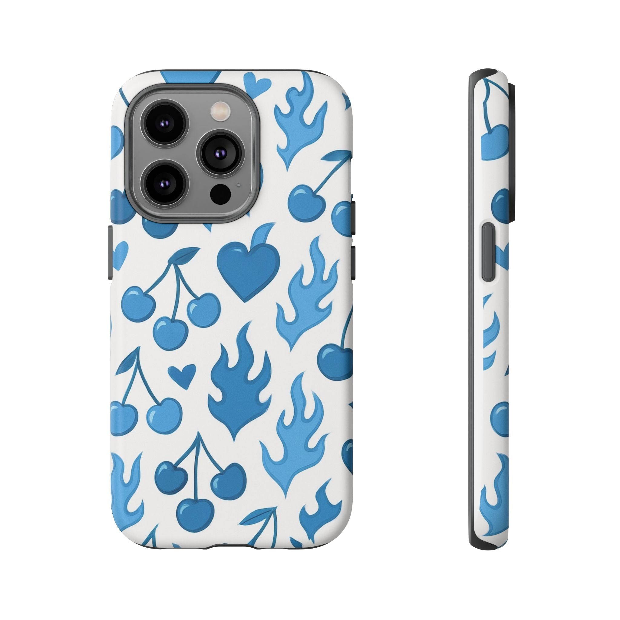 Blue Flaming Heart Phone Case