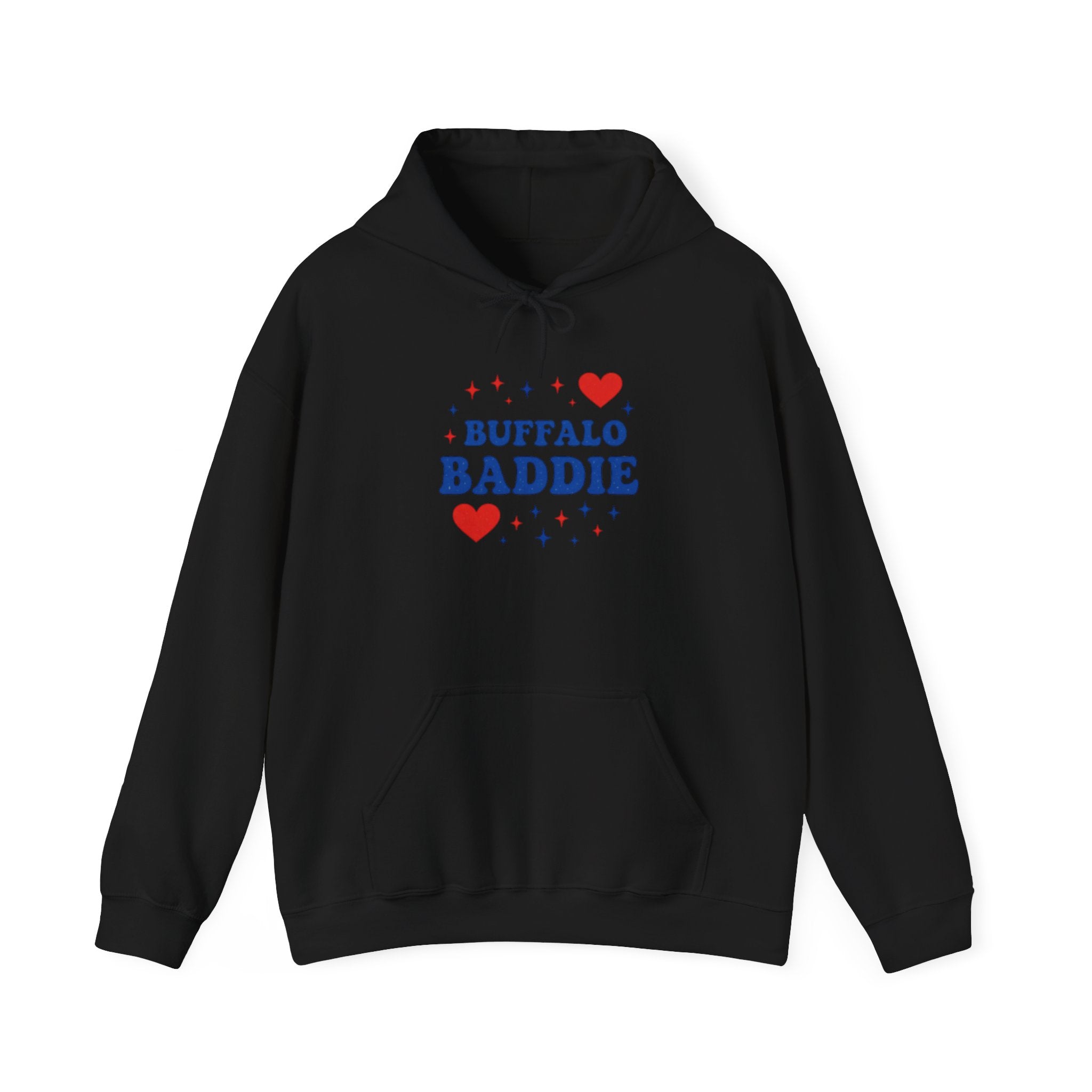 Buffalo Baddie Hoodie — Cute Hearted Buffalo Fan Sweatshirt