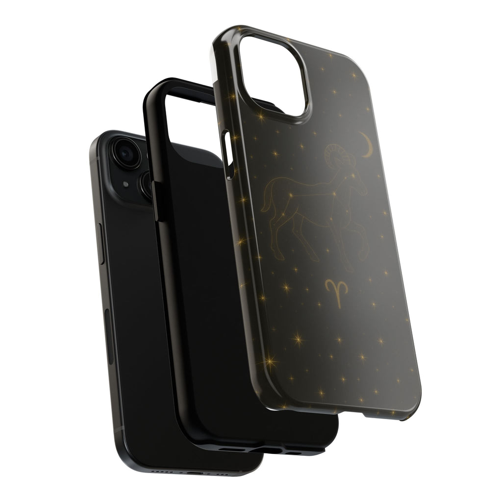 Aries Constellation Tough Phone Case — Zodiac Ram Star Map Design