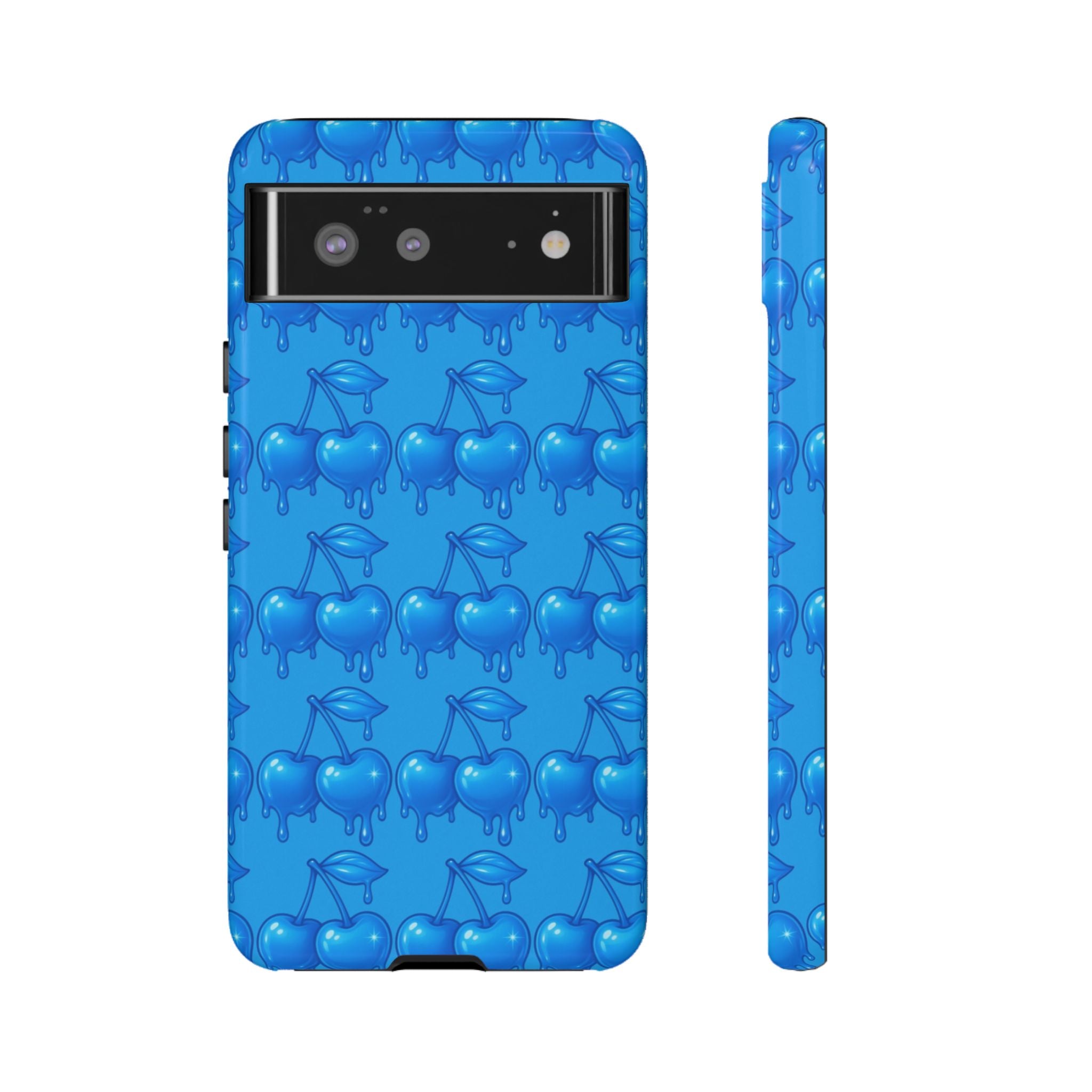 Blue Dripping Cherry Tough Phone Case