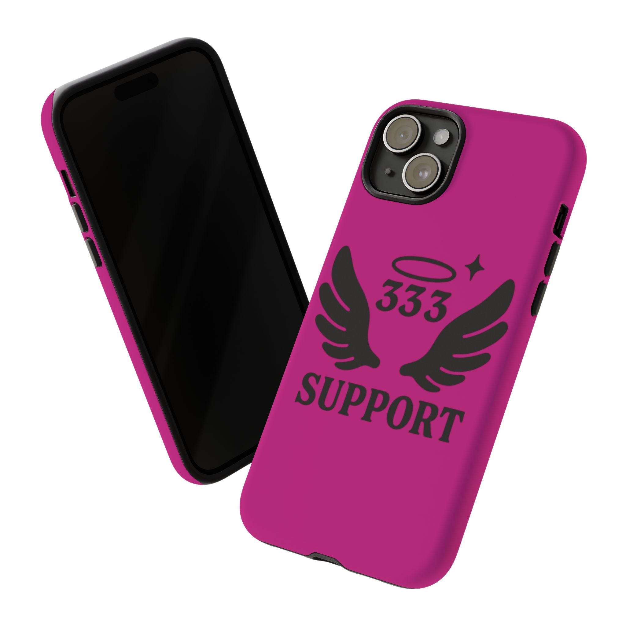 Black & Pink 333 Support Phone Case