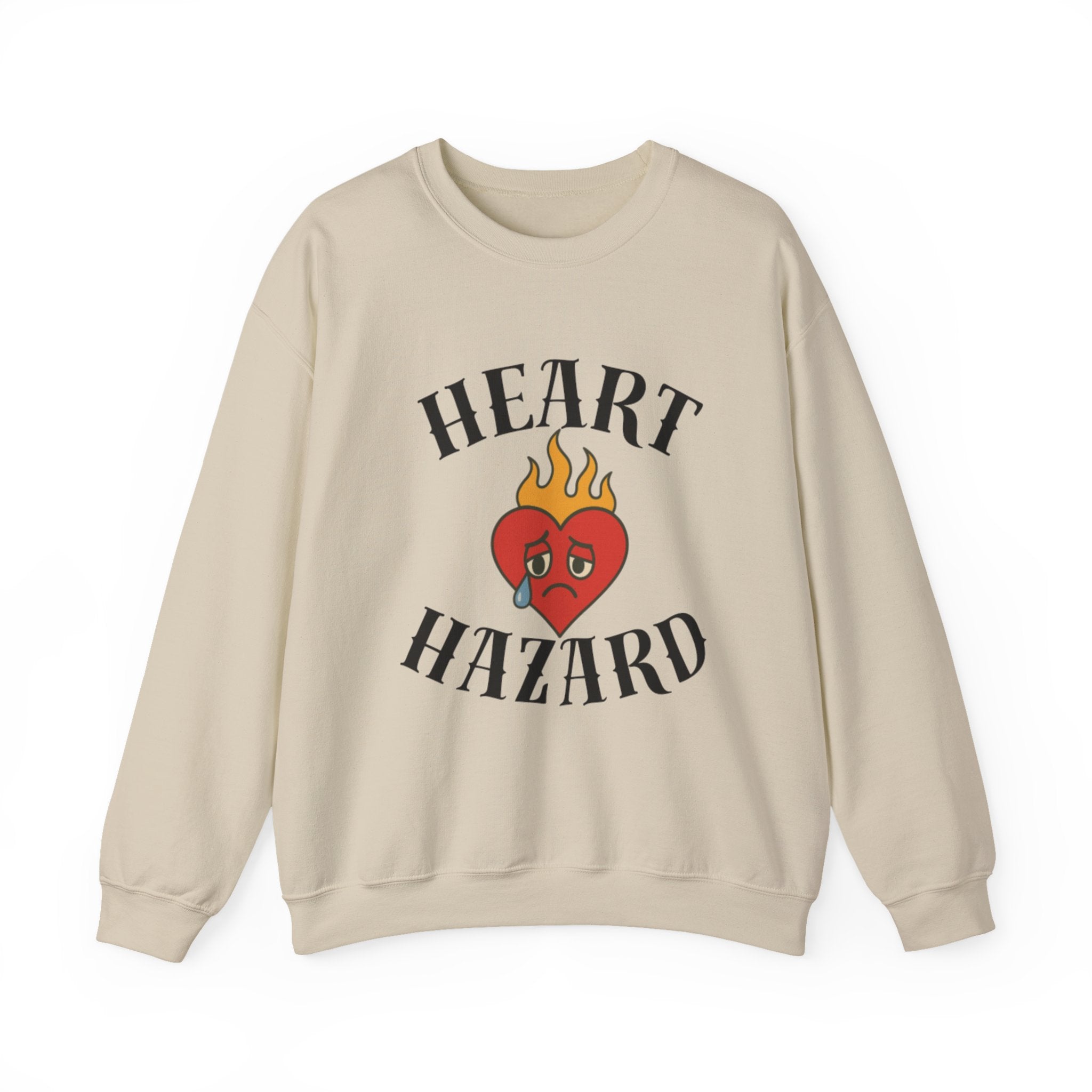 Heart Hazard Flaming Heart Graphic Sweatshirt