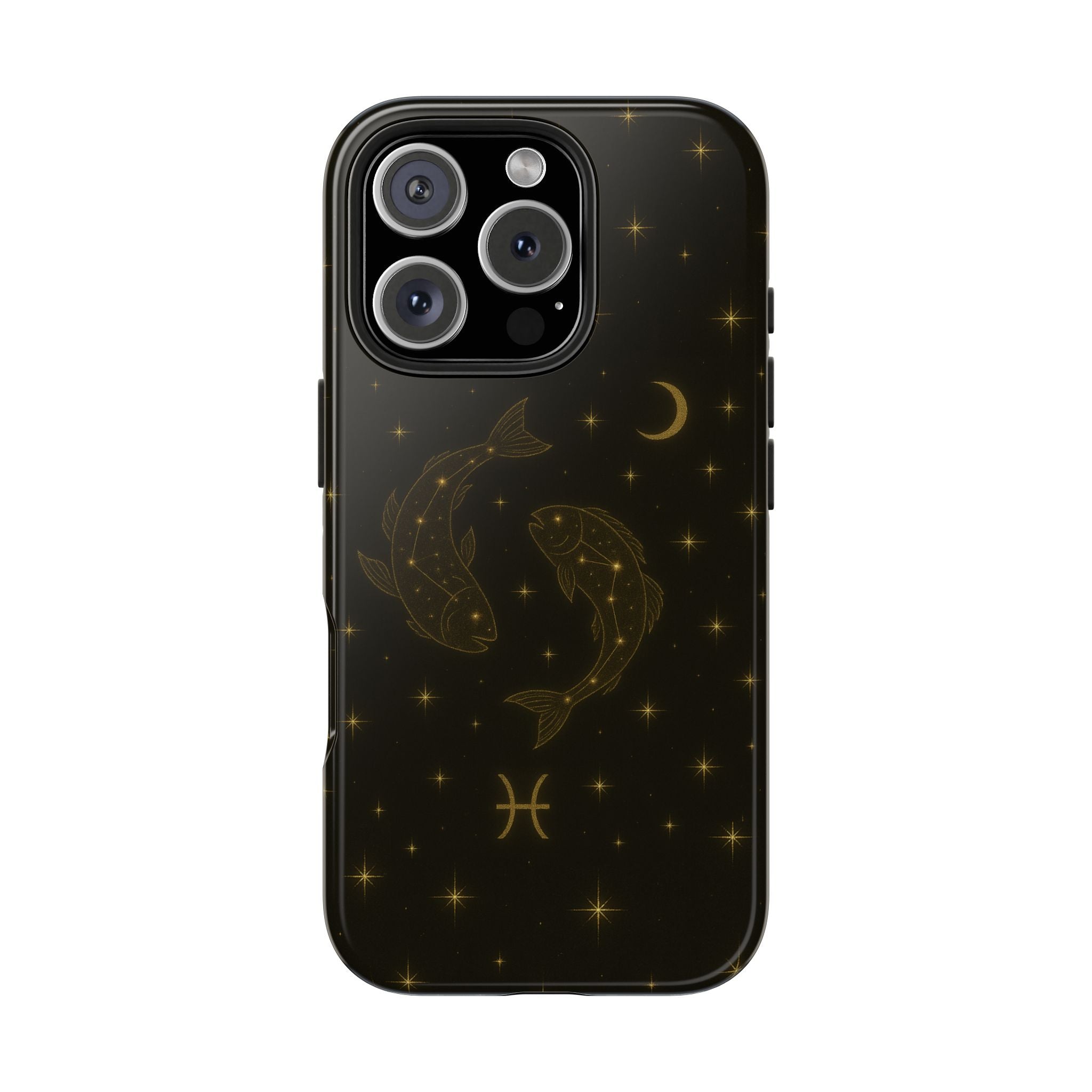 Pisces Zodiac Tough Phone Case — Gold Koi Constellation Design