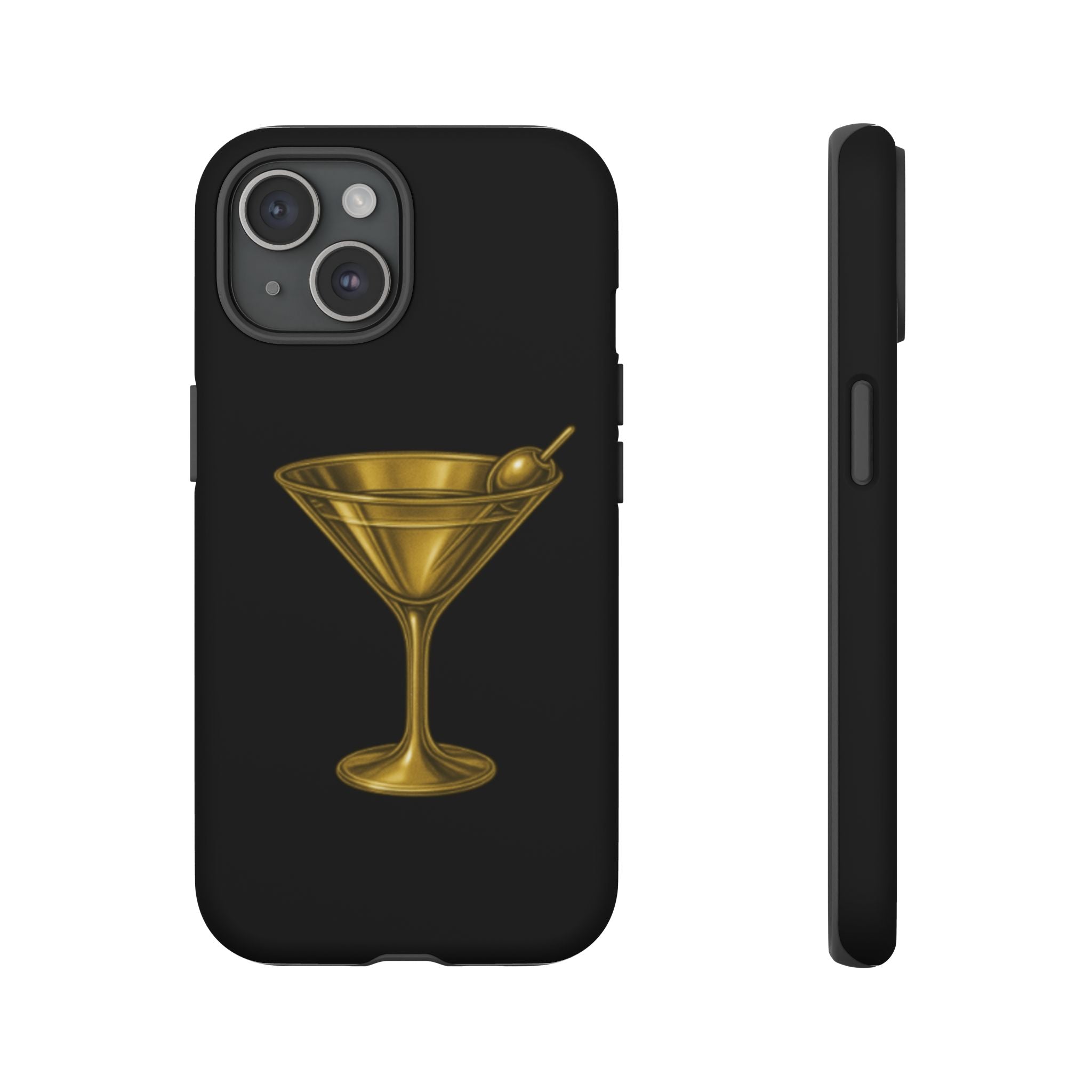 Gold Martini Tough Case Black