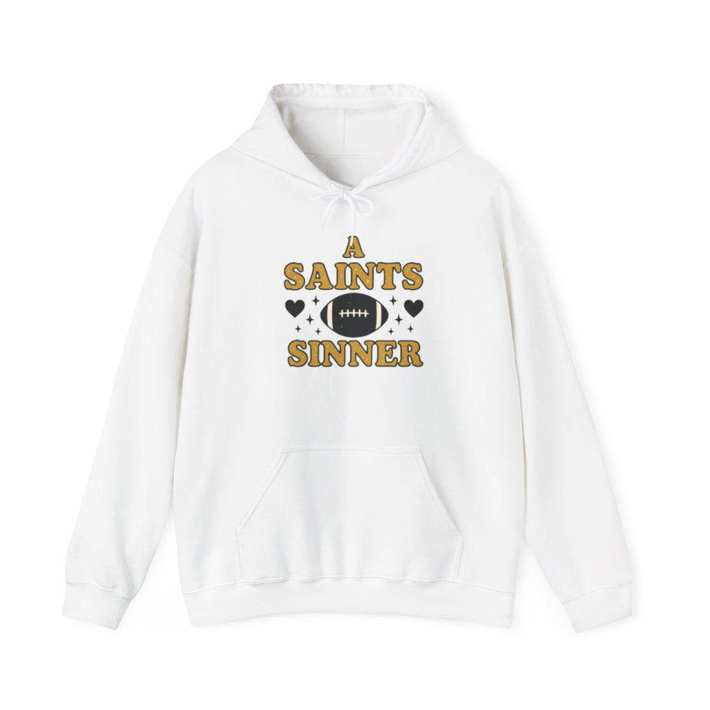 Football Hoodie – "A Saints Sinner" Graphic Hoodie