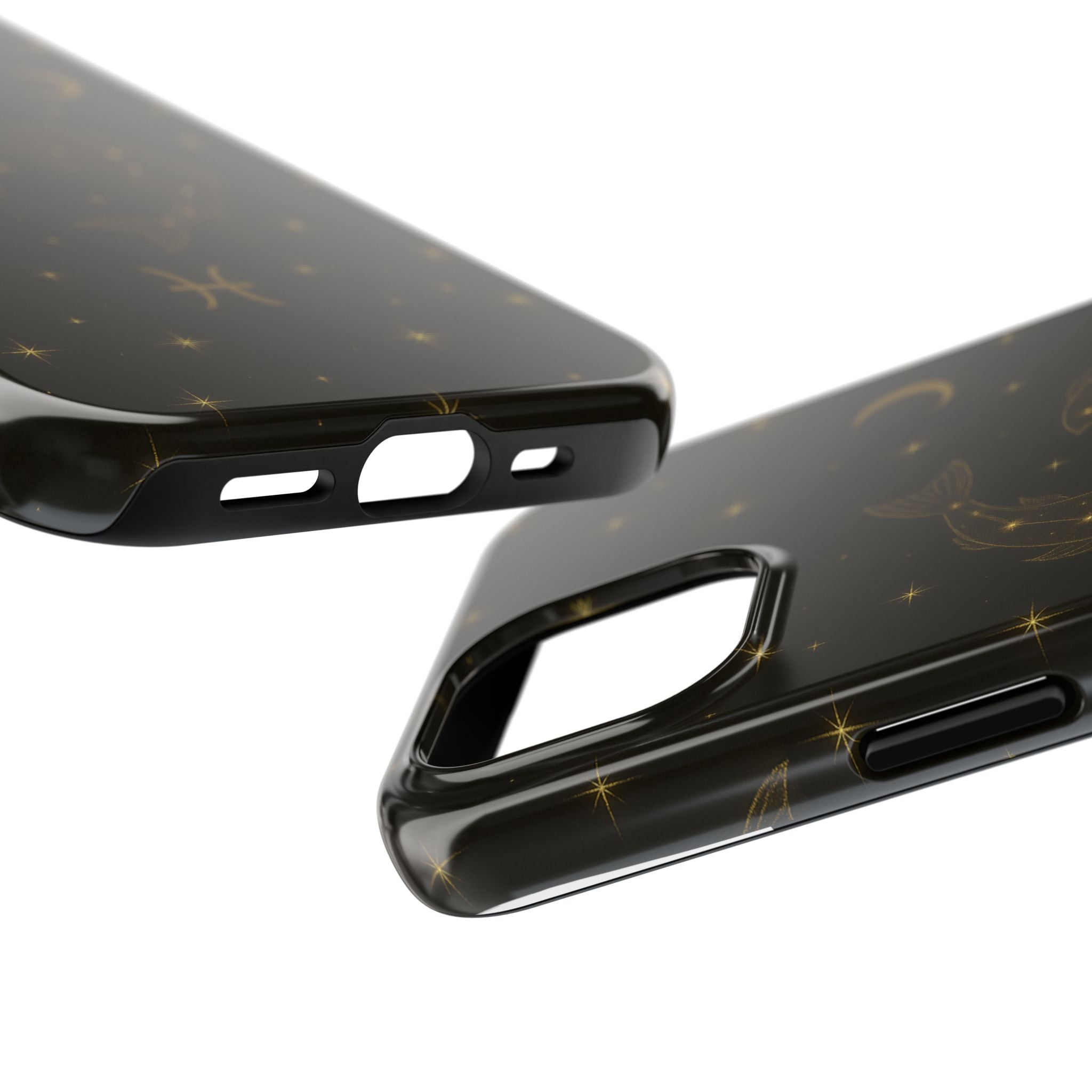 Pisces Zodiac Tough Phone Case — Gold Koi Constellation Design