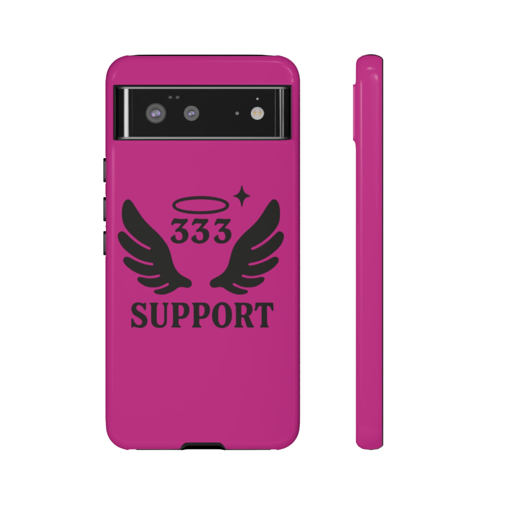 Black & Pink 333 Support Phone Case