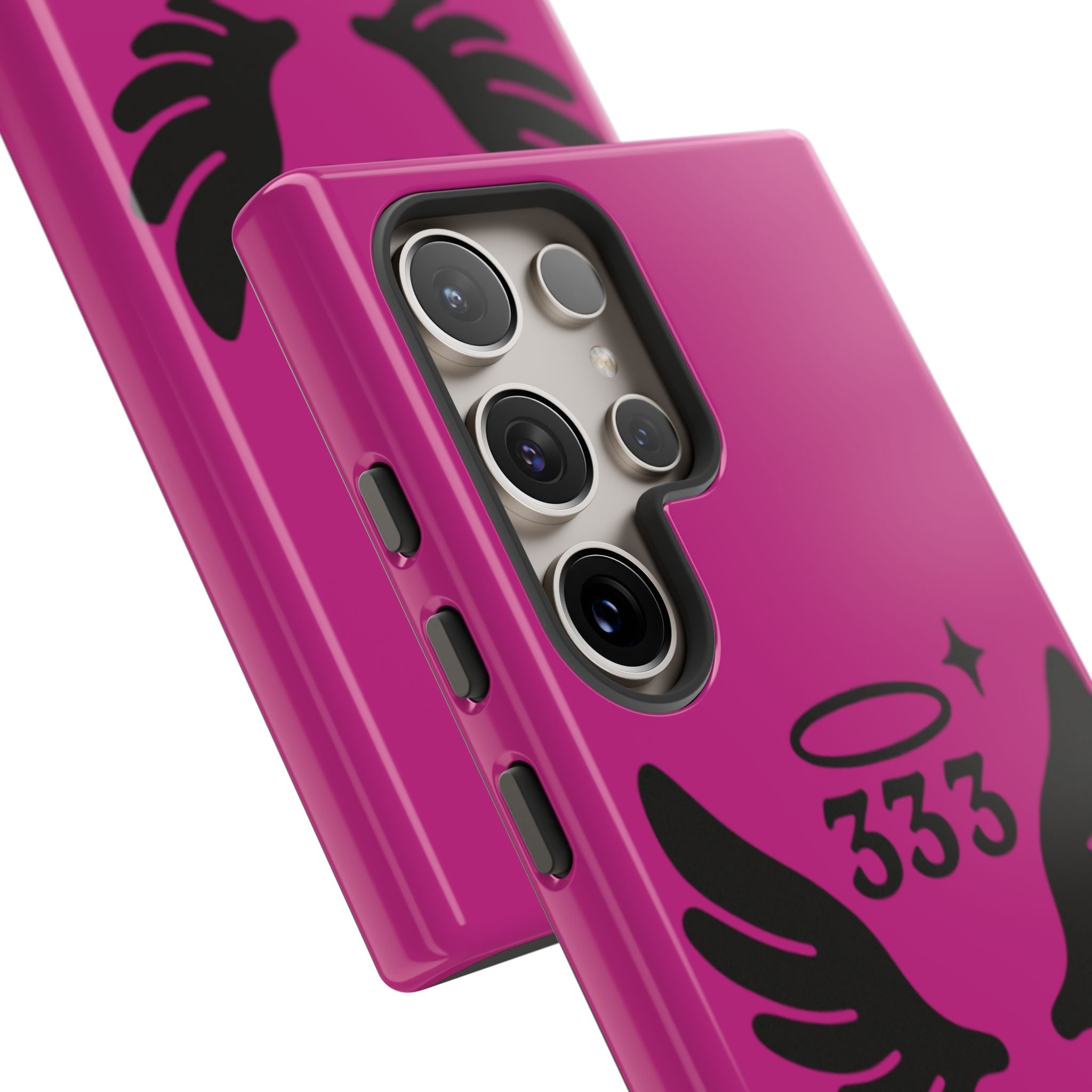 Black & Pink 333 Support Phone Case