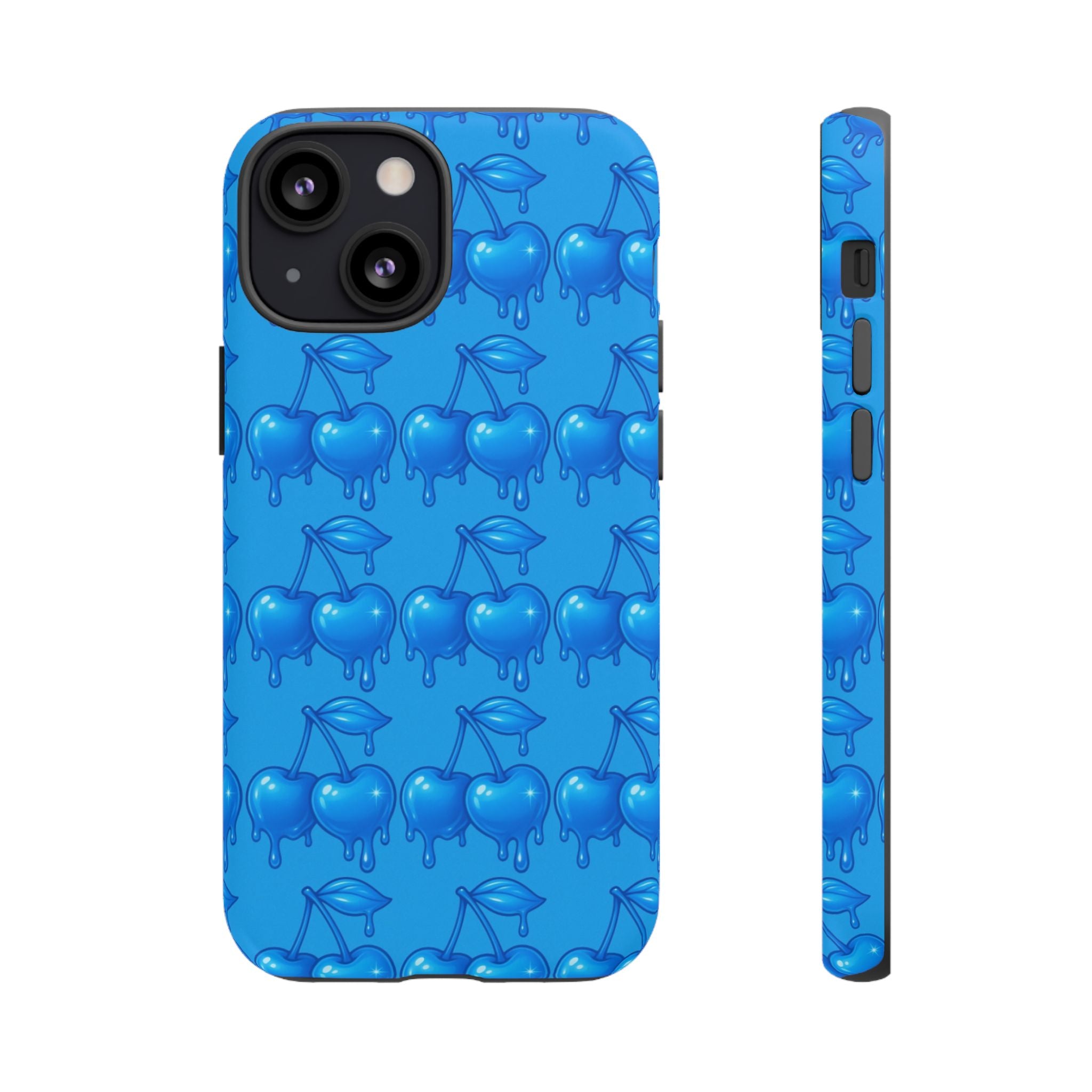 Blue Dripping Cherry Tough Phone Case