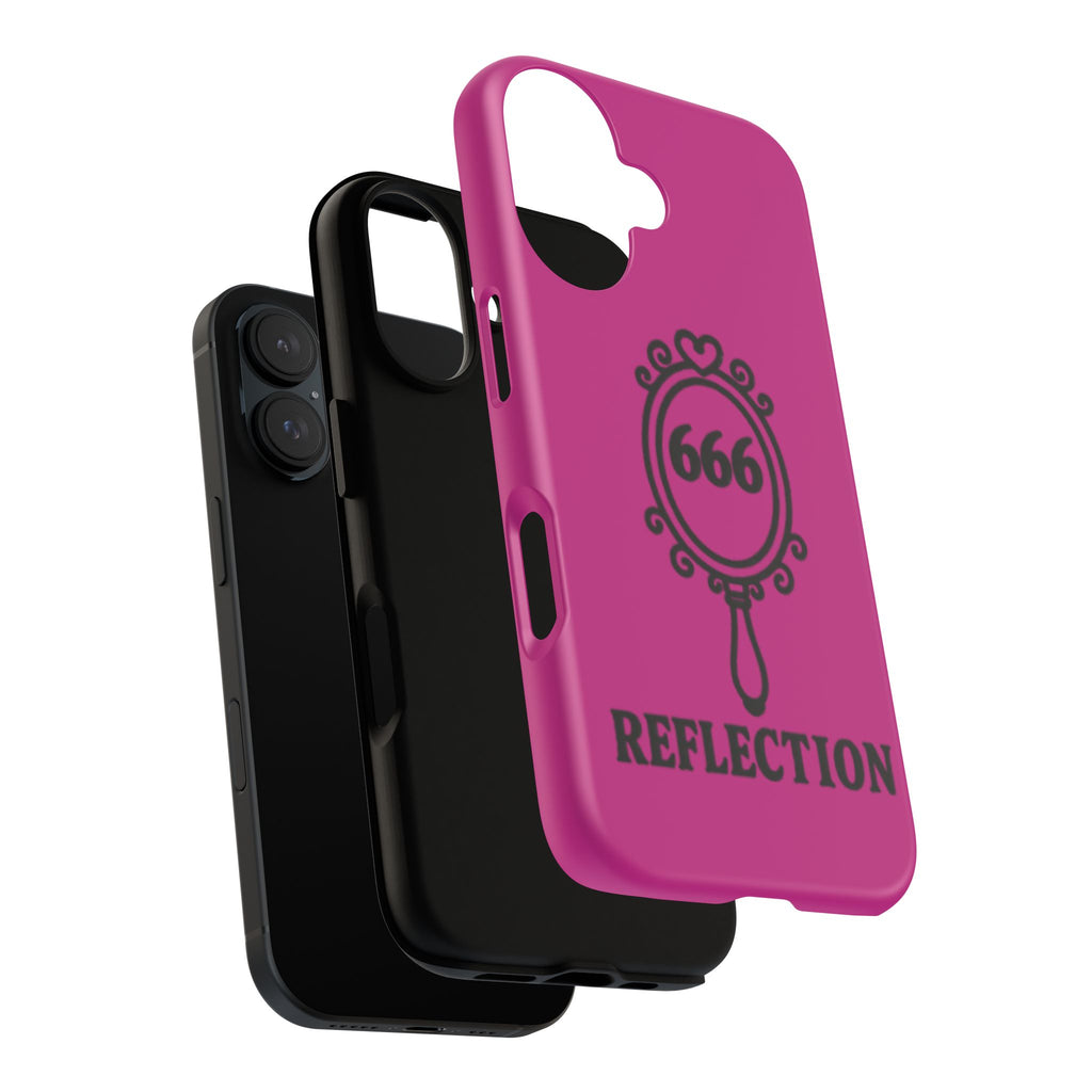 Black & Pink 666 Reflection Phone Case