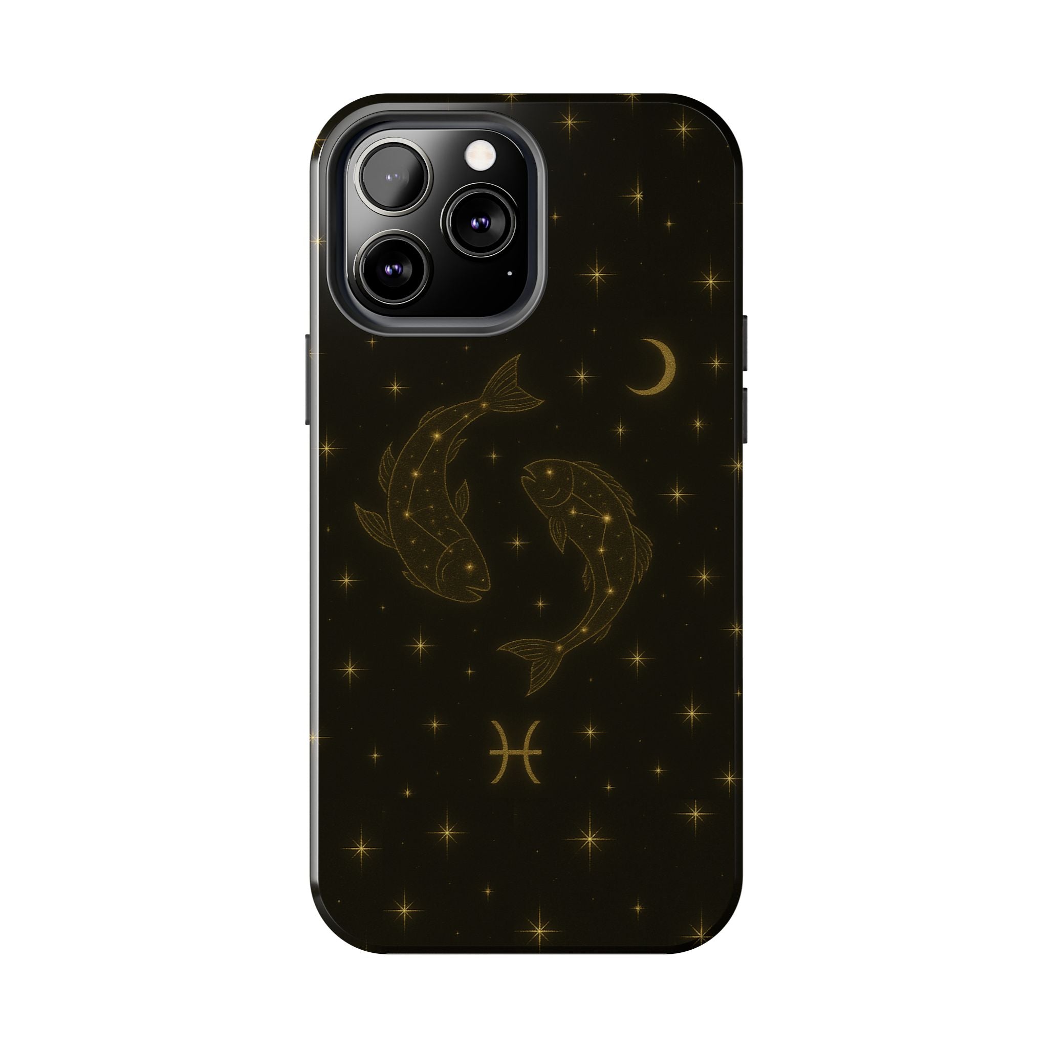 Pisces Zodiac Tough Phone Case — Gold Koi Constellation Design